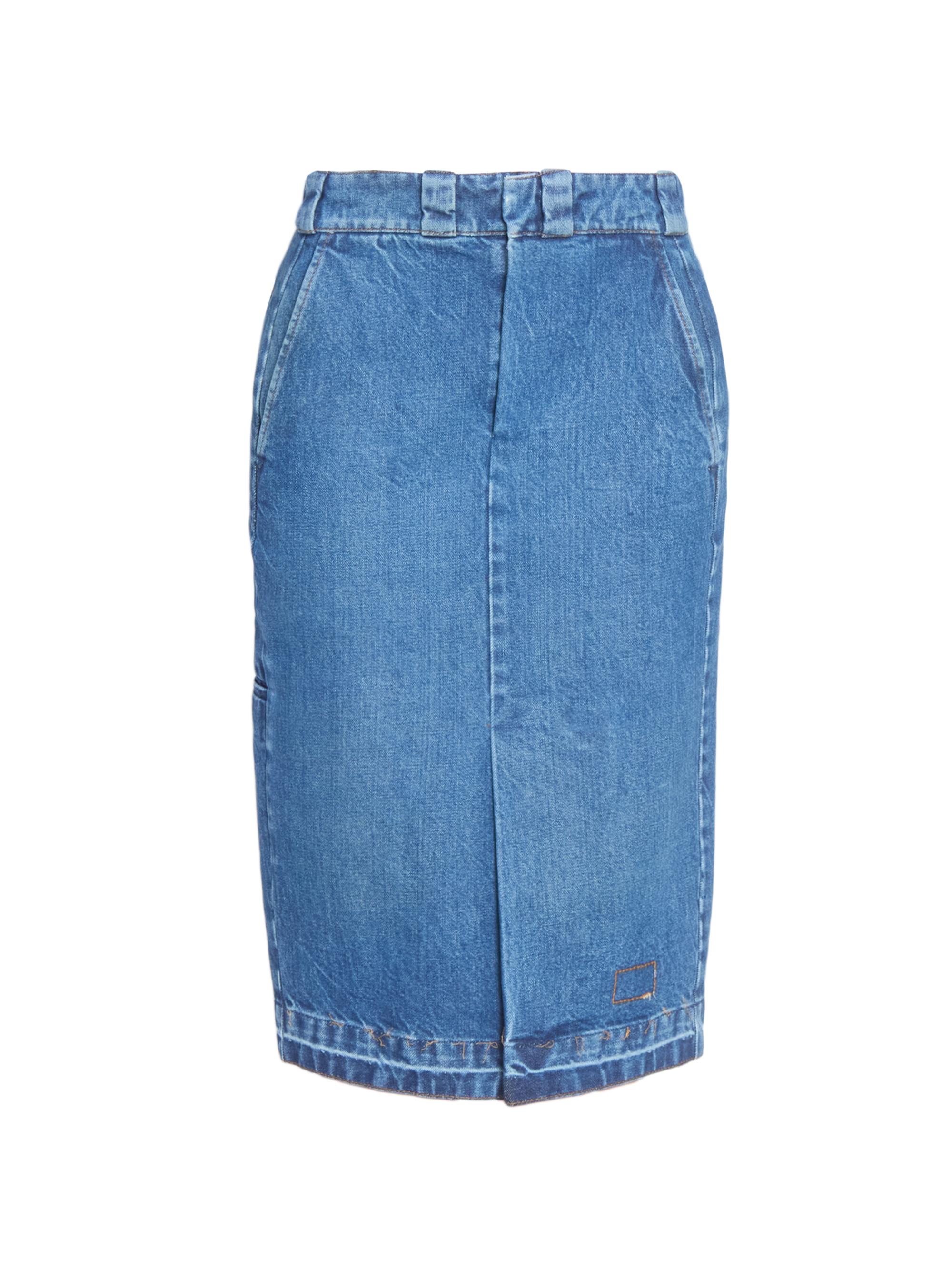Maison Margiela Women's Denim Midi-Skirt - Vintage Medium Blue
