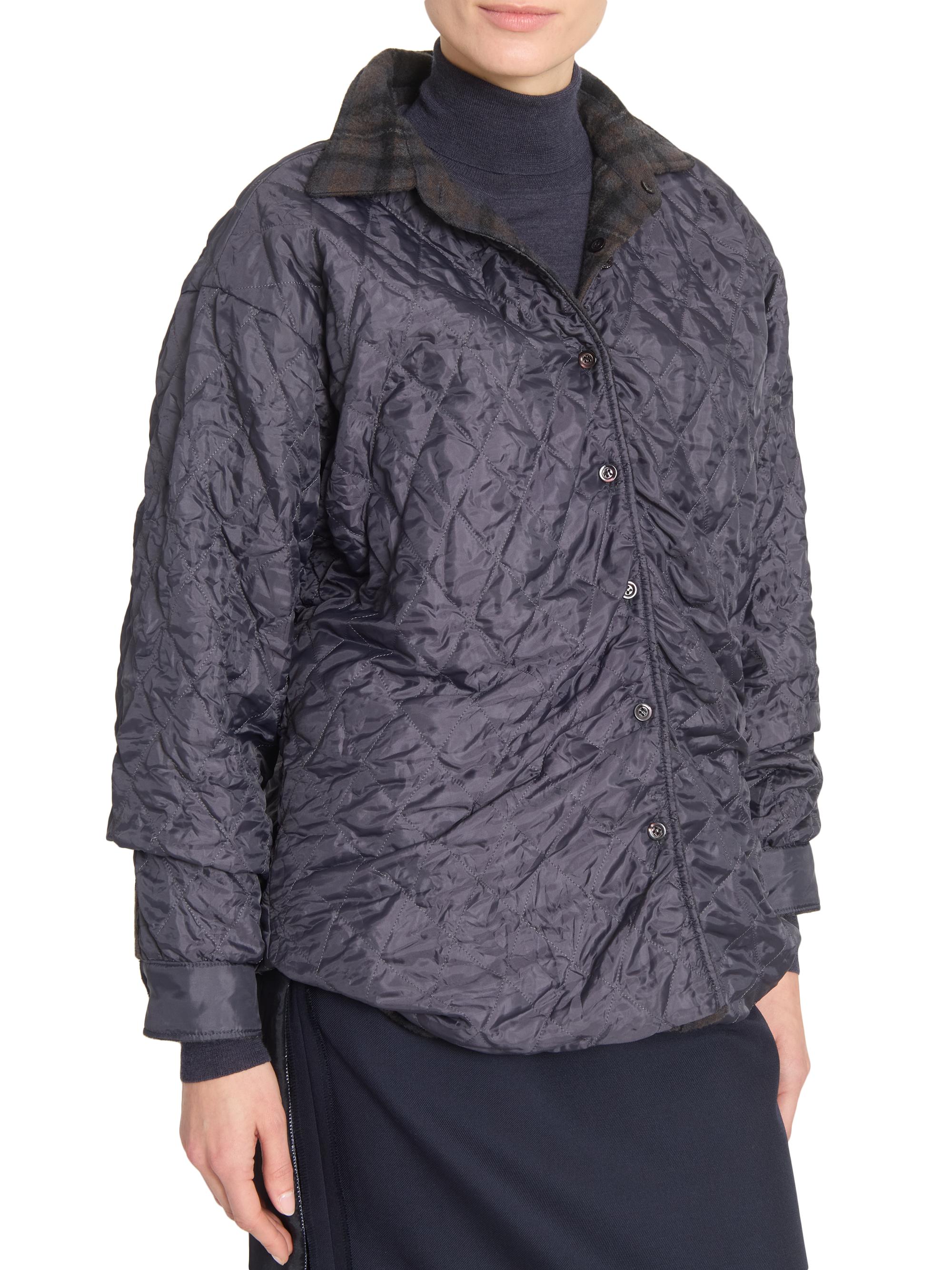 Maison Margiela Quilted Curved Shirt Jacket | Saks Fifth Avenue