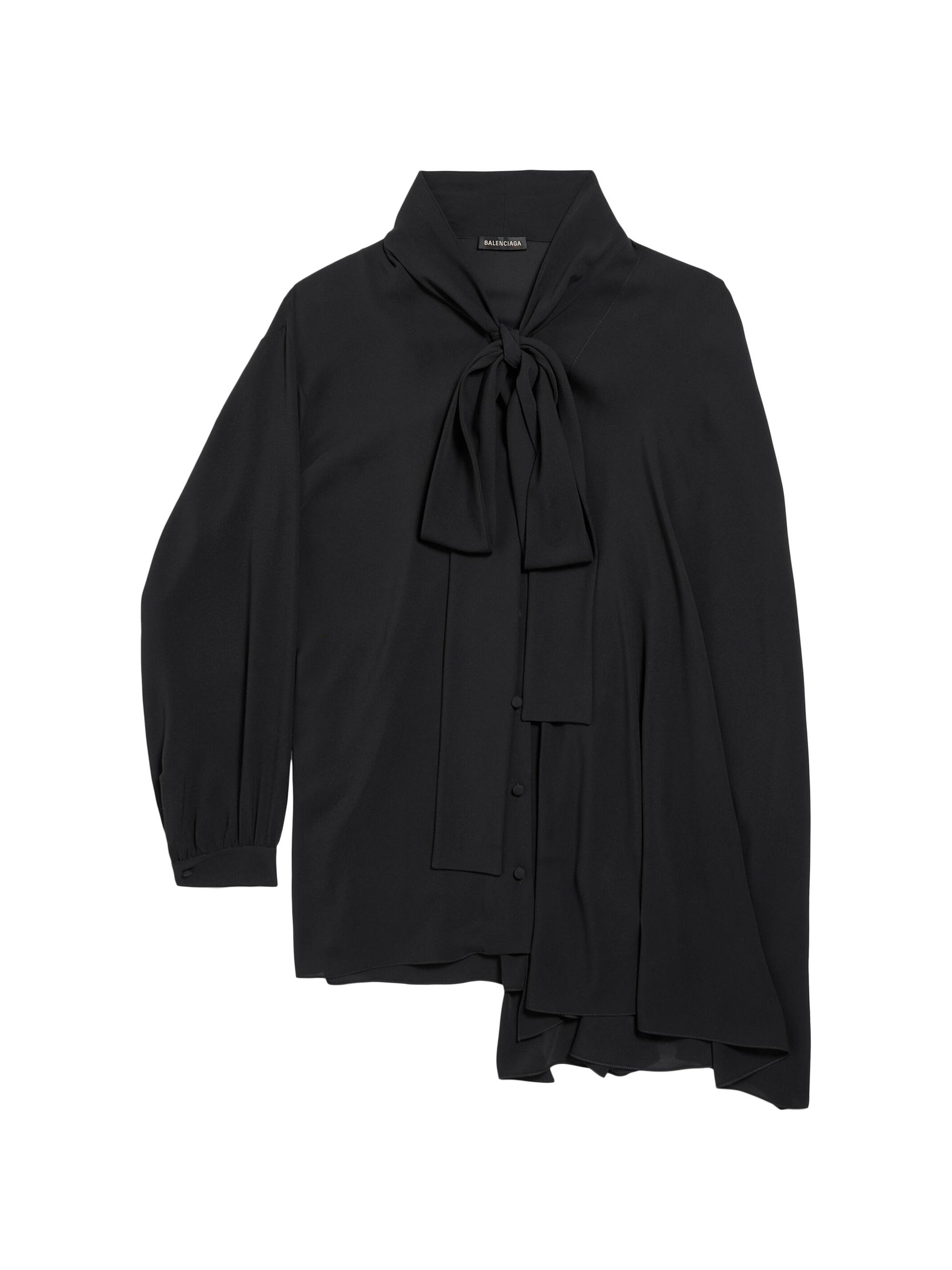 Balenciaga Women's Scarf Blouse - Black