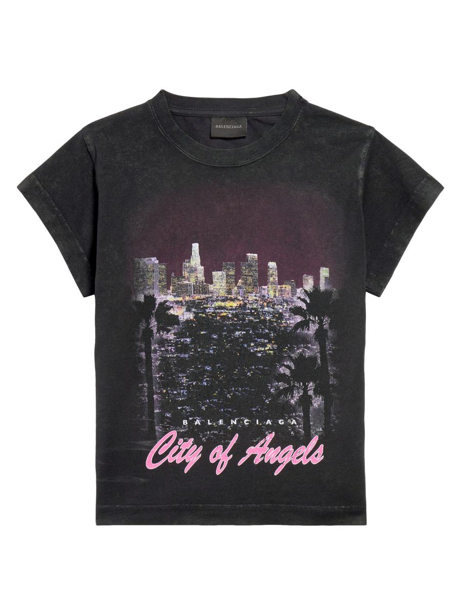 【関税&送料込】Balenciaga Shrunk City Of Angels T-Shirt Balenciaga City of Angels Shrunk T-Shirt | Saks Fifth Avenue