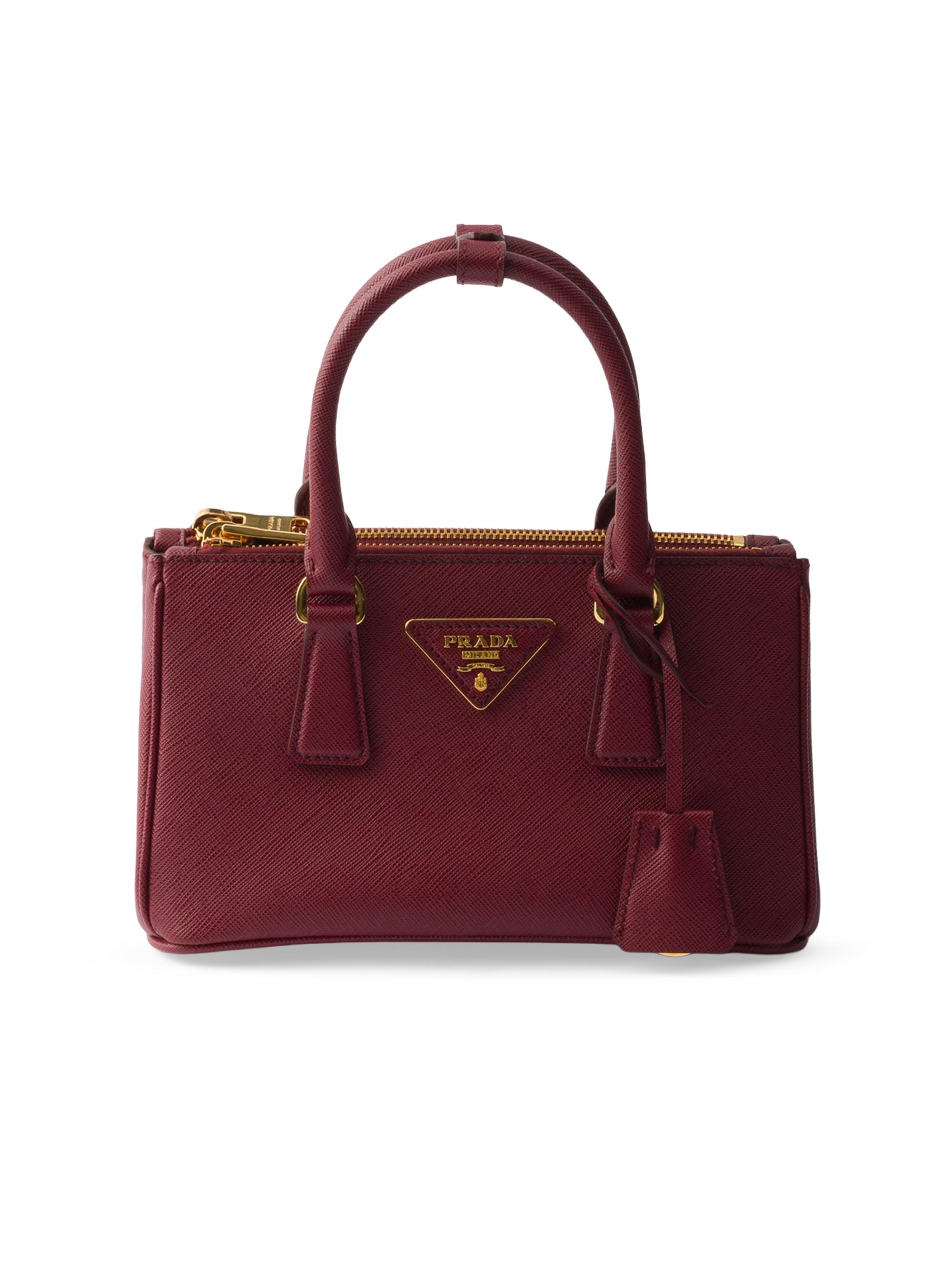 Prada Women's Galleria Saffiano Leather Mini Top Handle Bag - Red