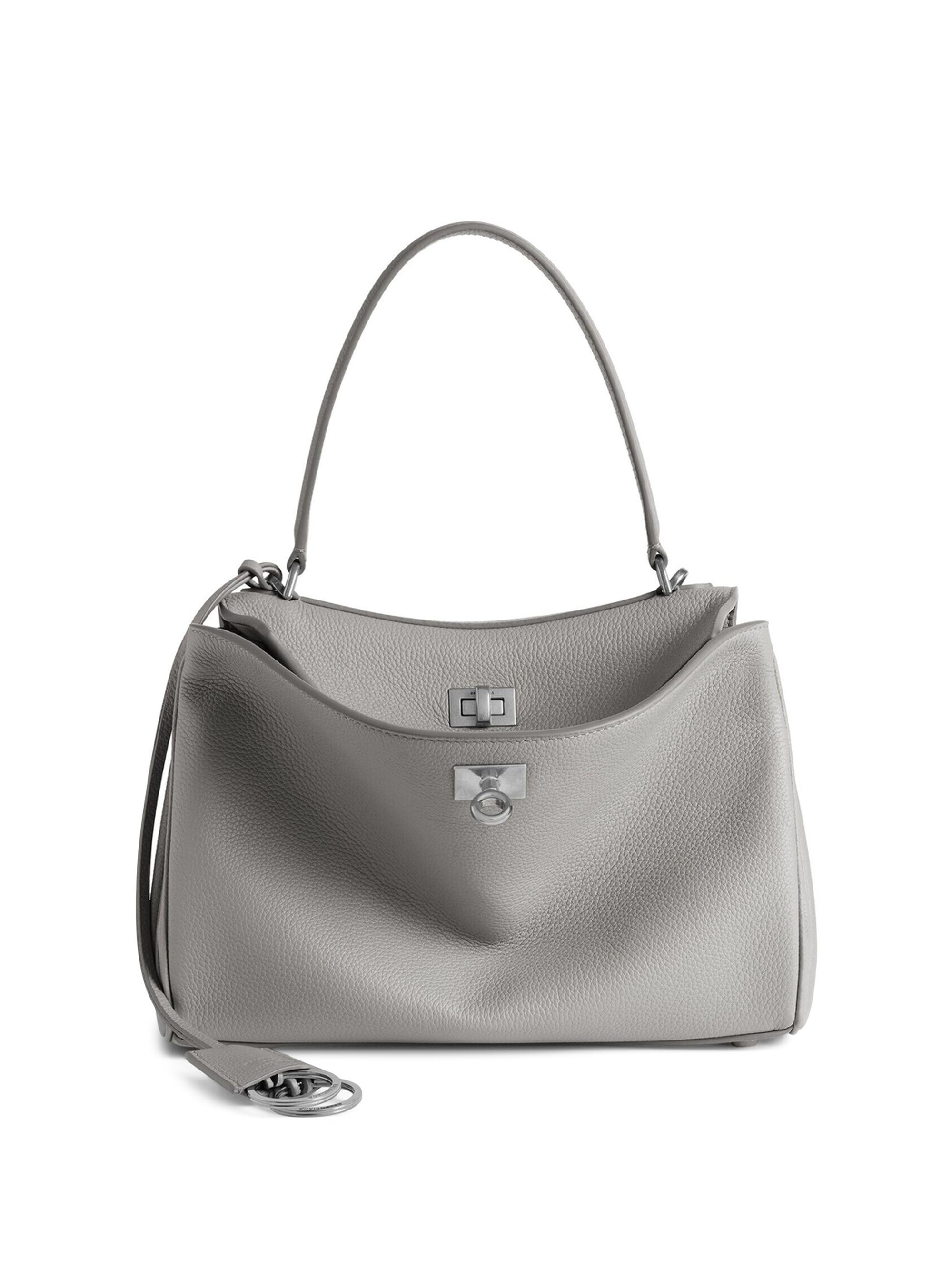 Balenciaga Women's Rodeo  Top Handle Bag Grained Calfskin - Grey