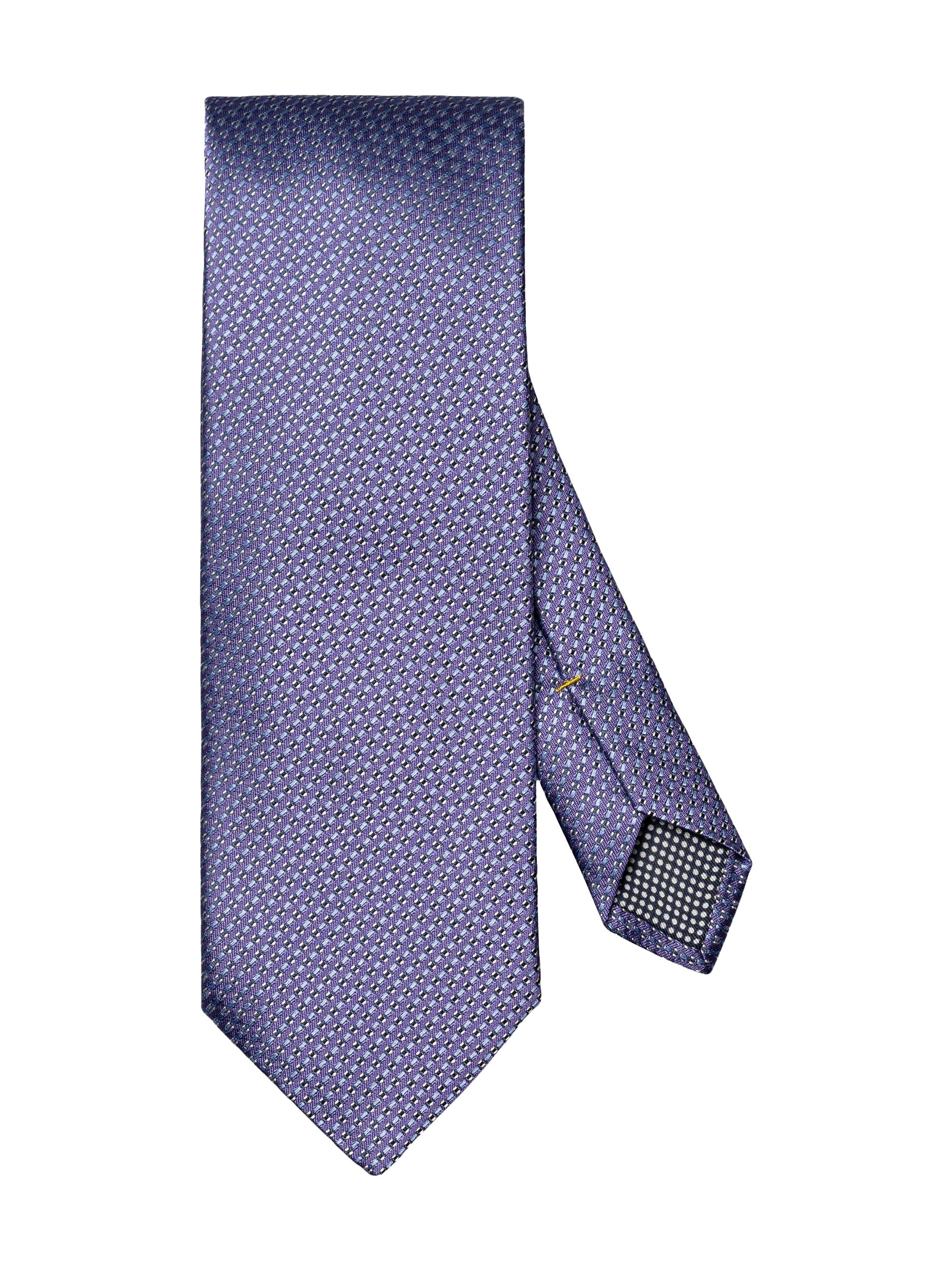 Eton Men's Semi-Solid Woven Silk Tie - Purple