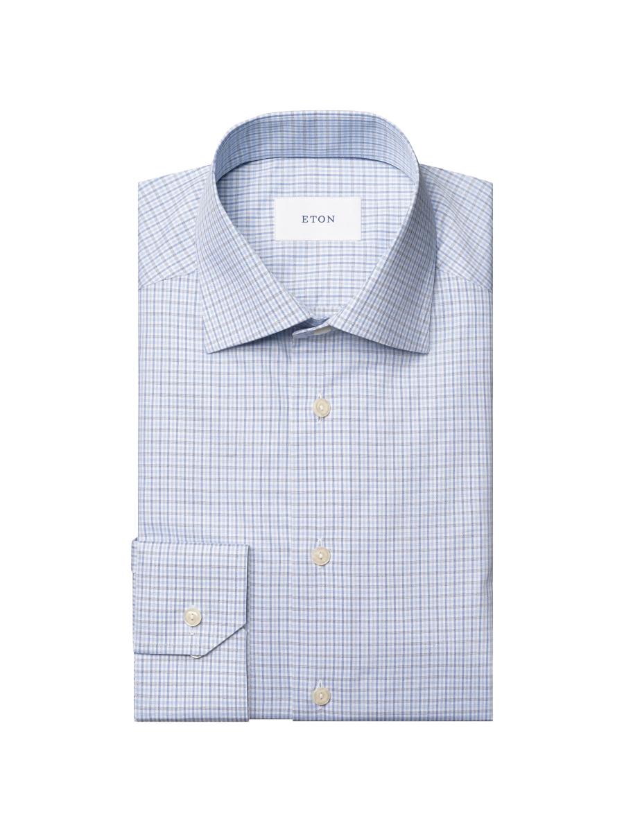 Eton Men's Slim-fit Check Shirt In Blue