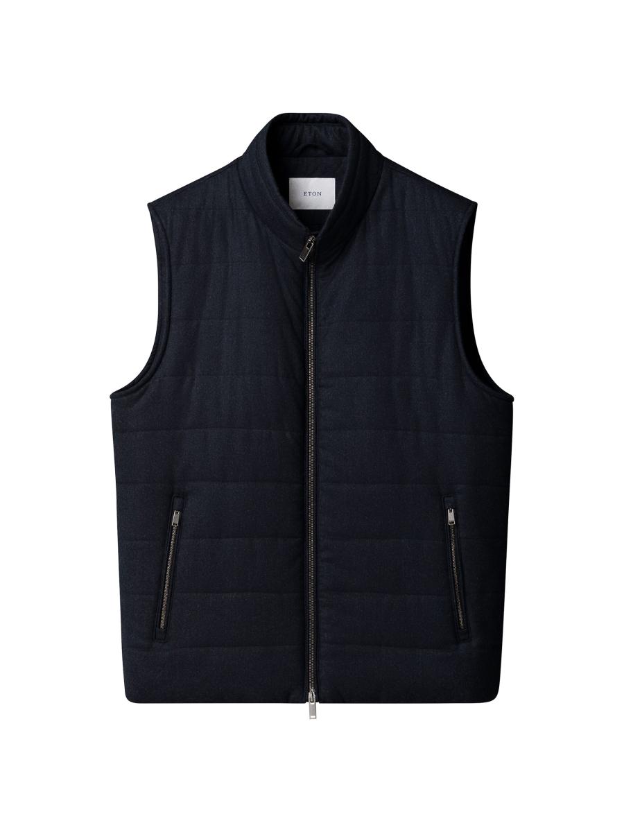 Eton Wool Flannel Padded Vest | Saks Fifth Avenue