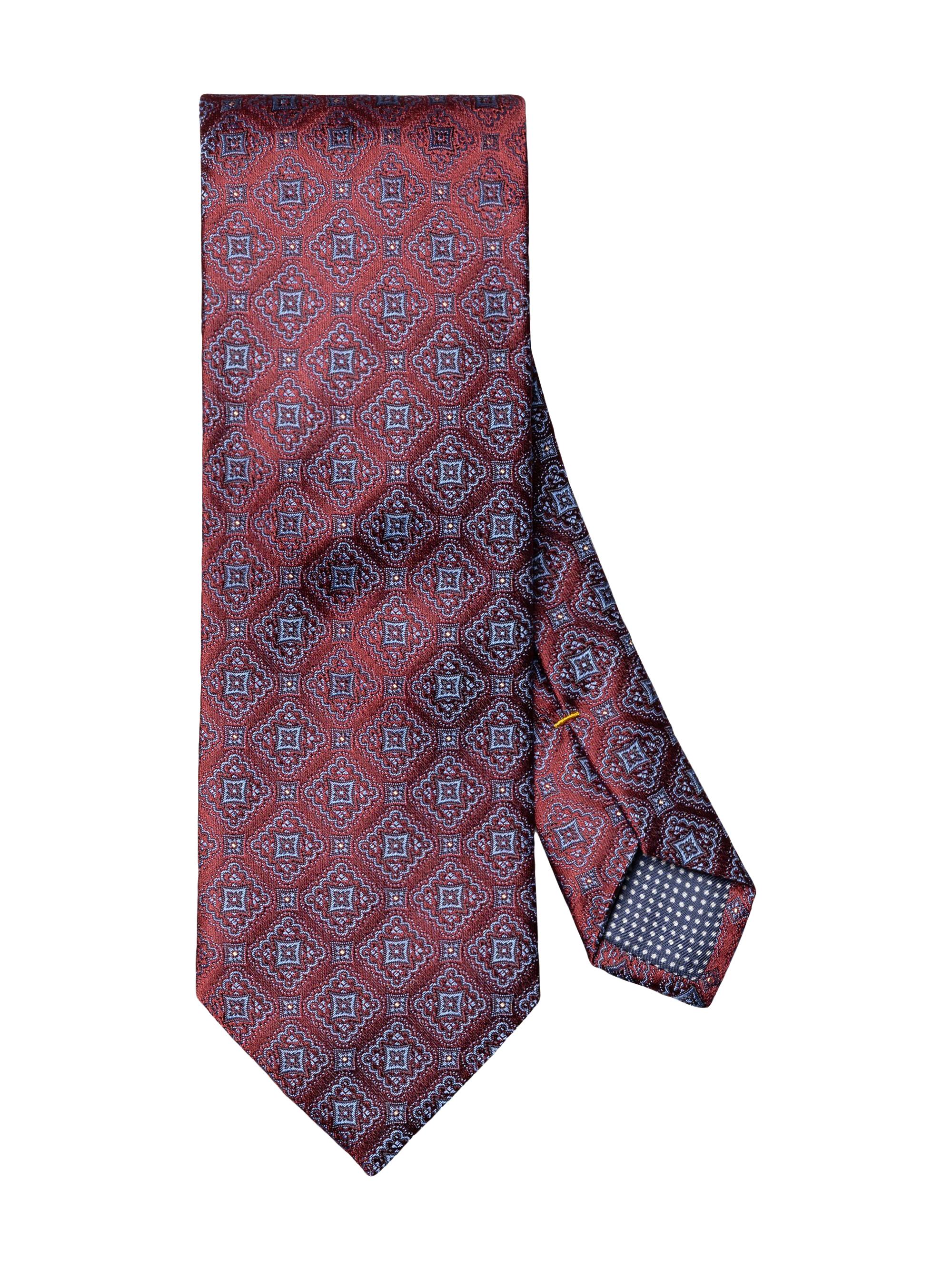 Eton Men's Medallion Silk Tie - Red
