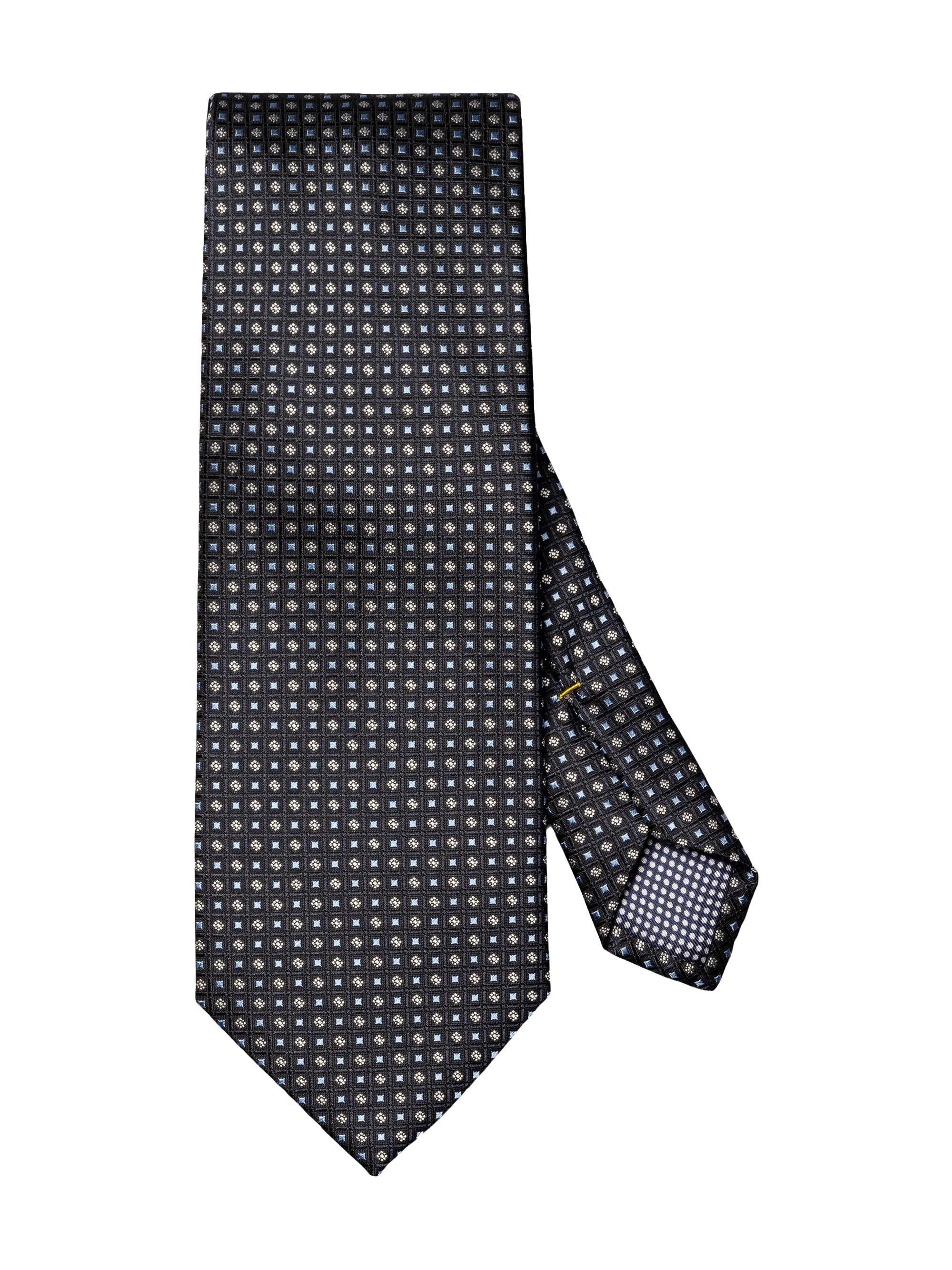 Eton Men's Micro Geometric Silk Tie - Green
