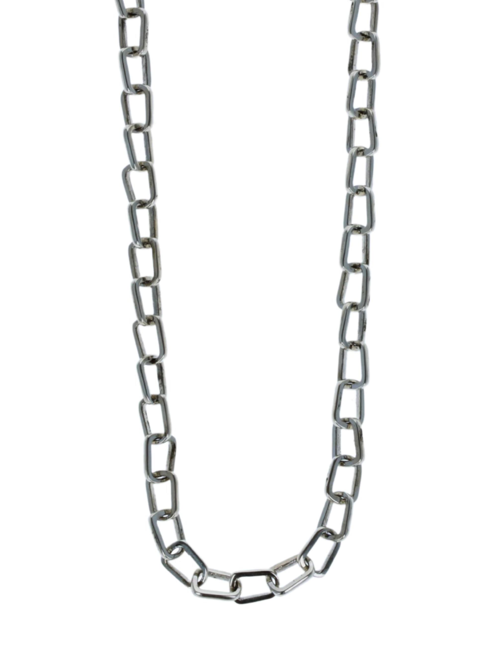 King Baby Studio Men's Pop Top Sterling Silver Chain Necklace - Silver
