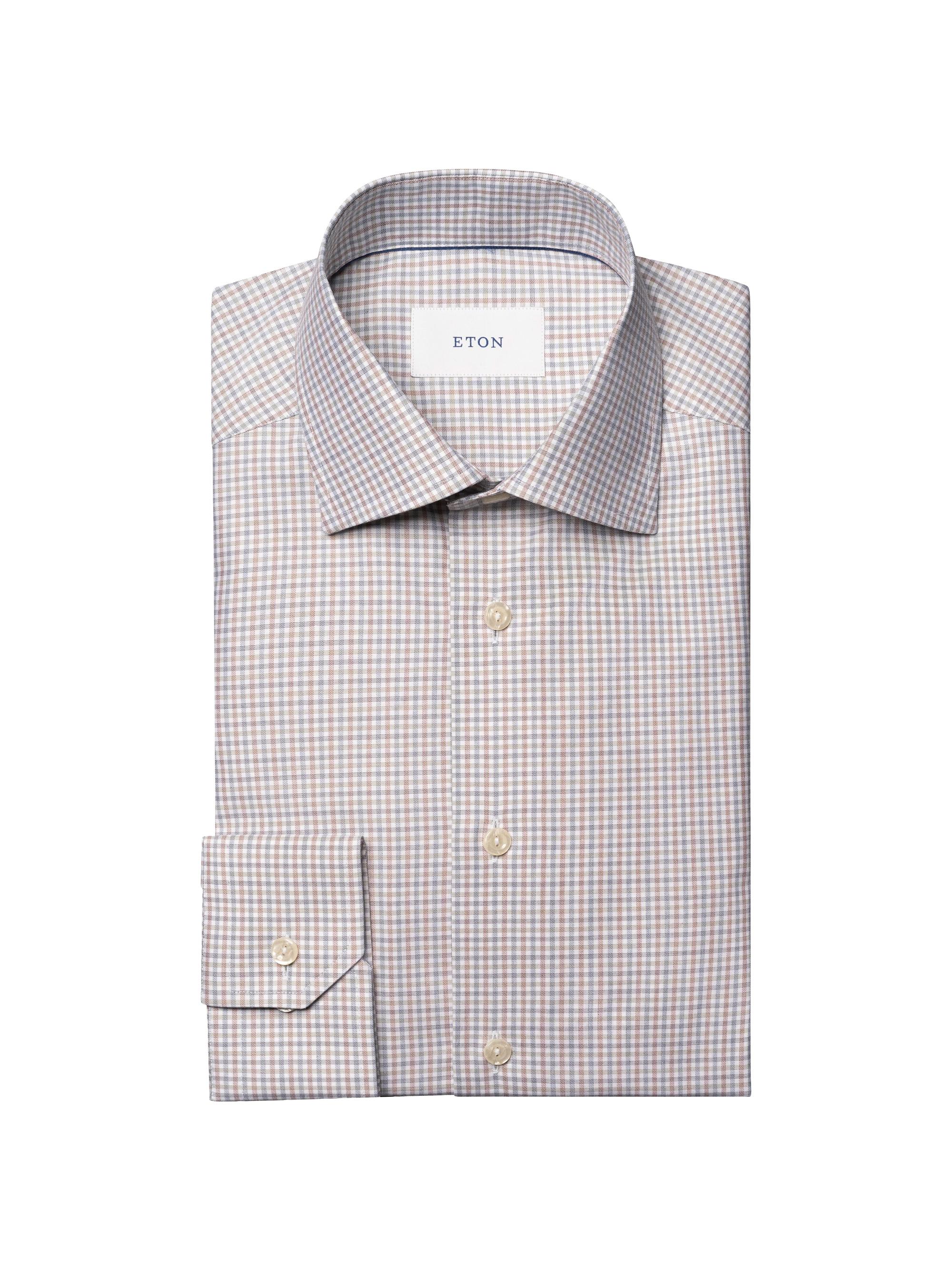 Eton Men's Contemporary Fit Check Shirt - Red
