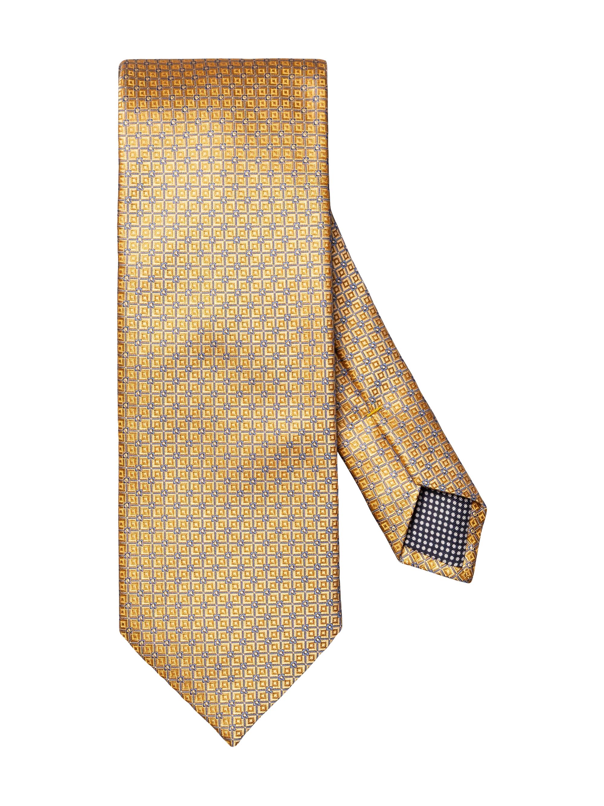 Eton Men's Geometric Silk Tie - Yellow
