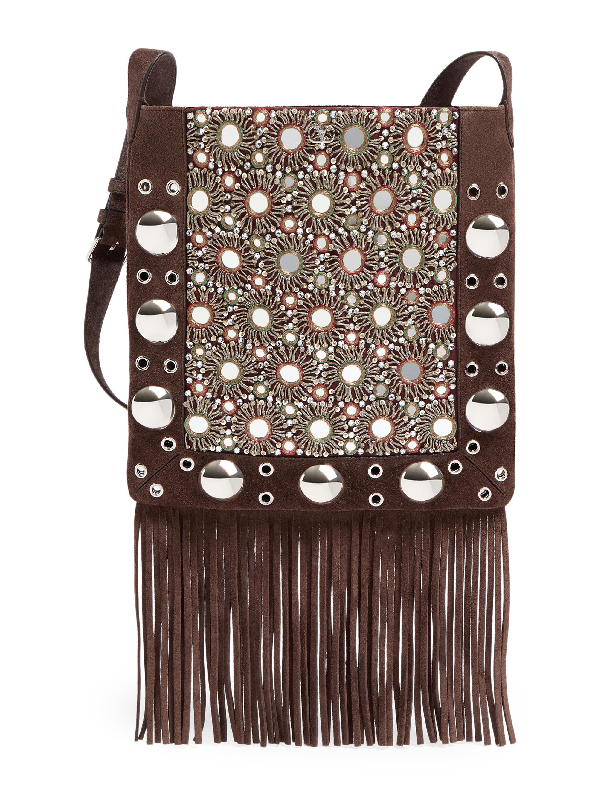 Valentino Garavani Women's Nellcote Embroidered Crossbody Bag - Brown Multicolor