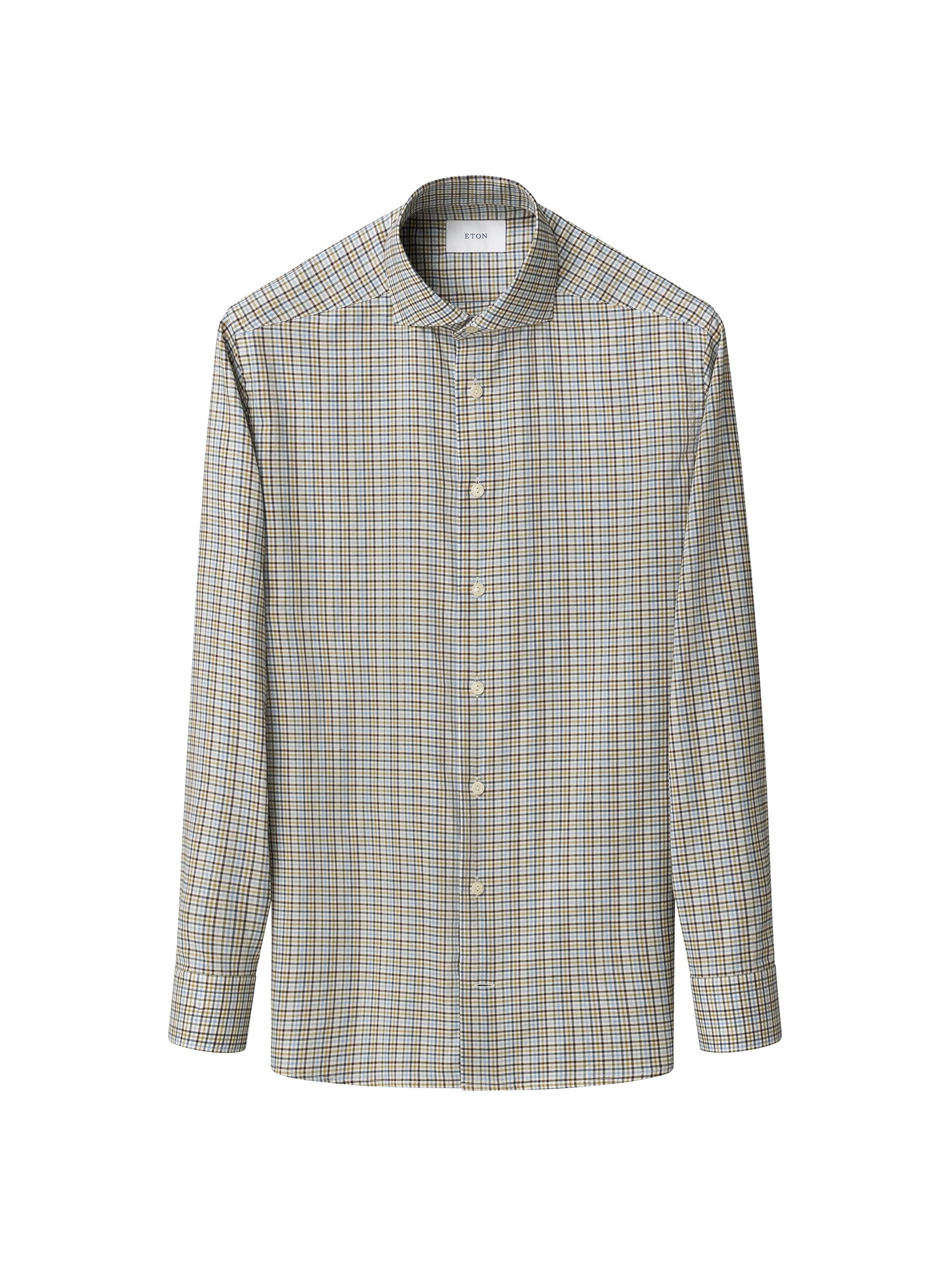 Eton Men's Check Cotton Twill Contemporary-Fit Shirt