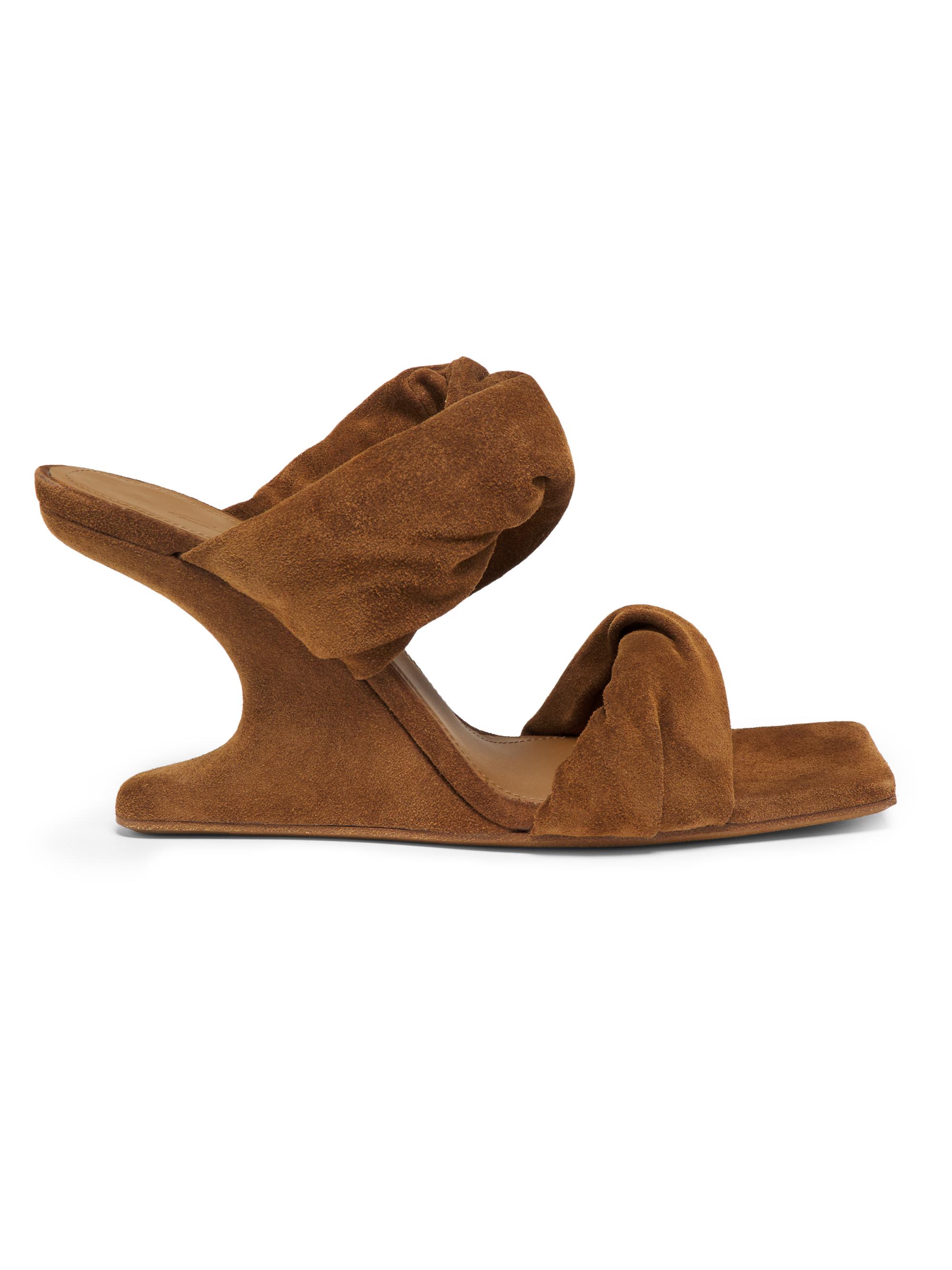 Rick Owens 90MM Suede Cantilever-Heel Sandals | Saks Fifth Avenue