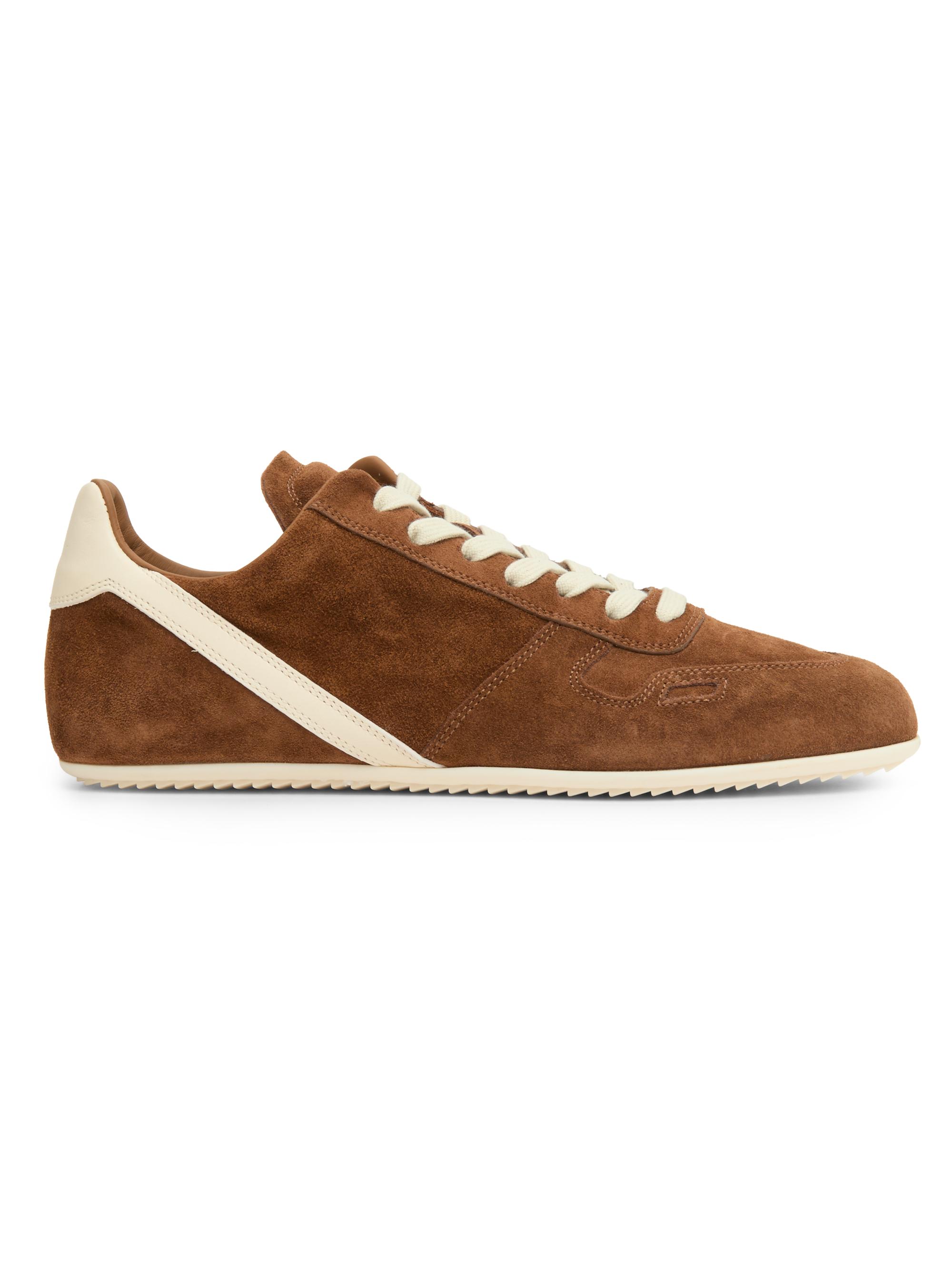 Rick Owens Women's Minimal Suede Low-Top Sneakers - Chestnut Milk