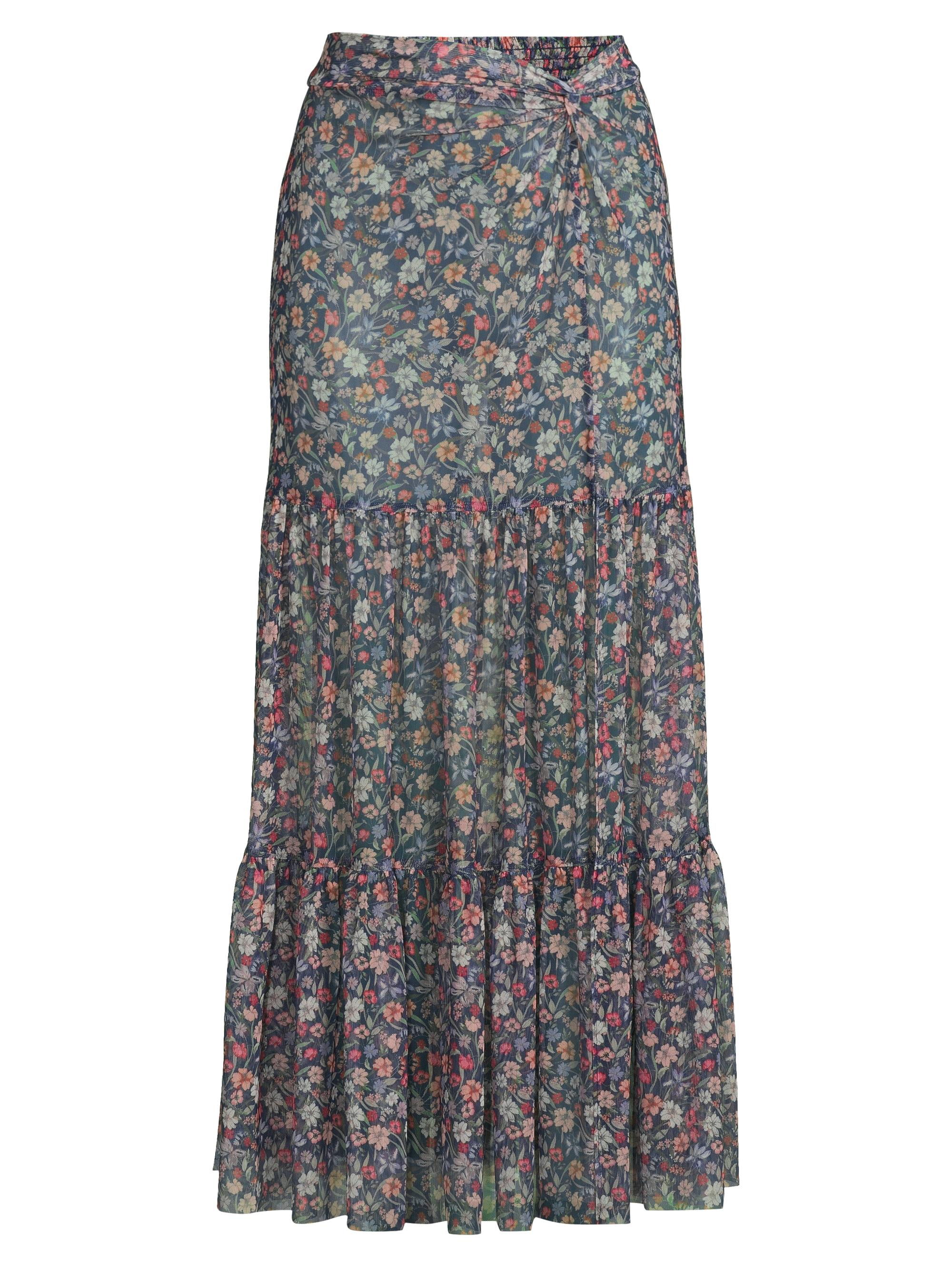 Hutch Women's Suvi Floral Cover-Up Skirt - Navy Tropical Garden