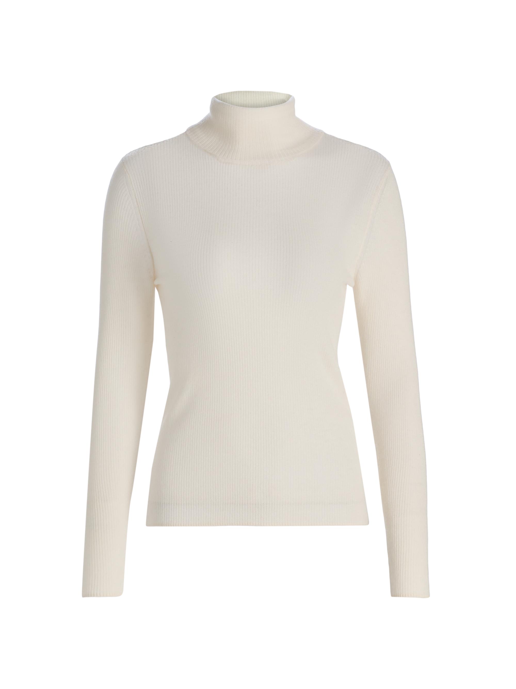 Majestic Filatures Women's Cashmere Ribbed Sweater - Milk