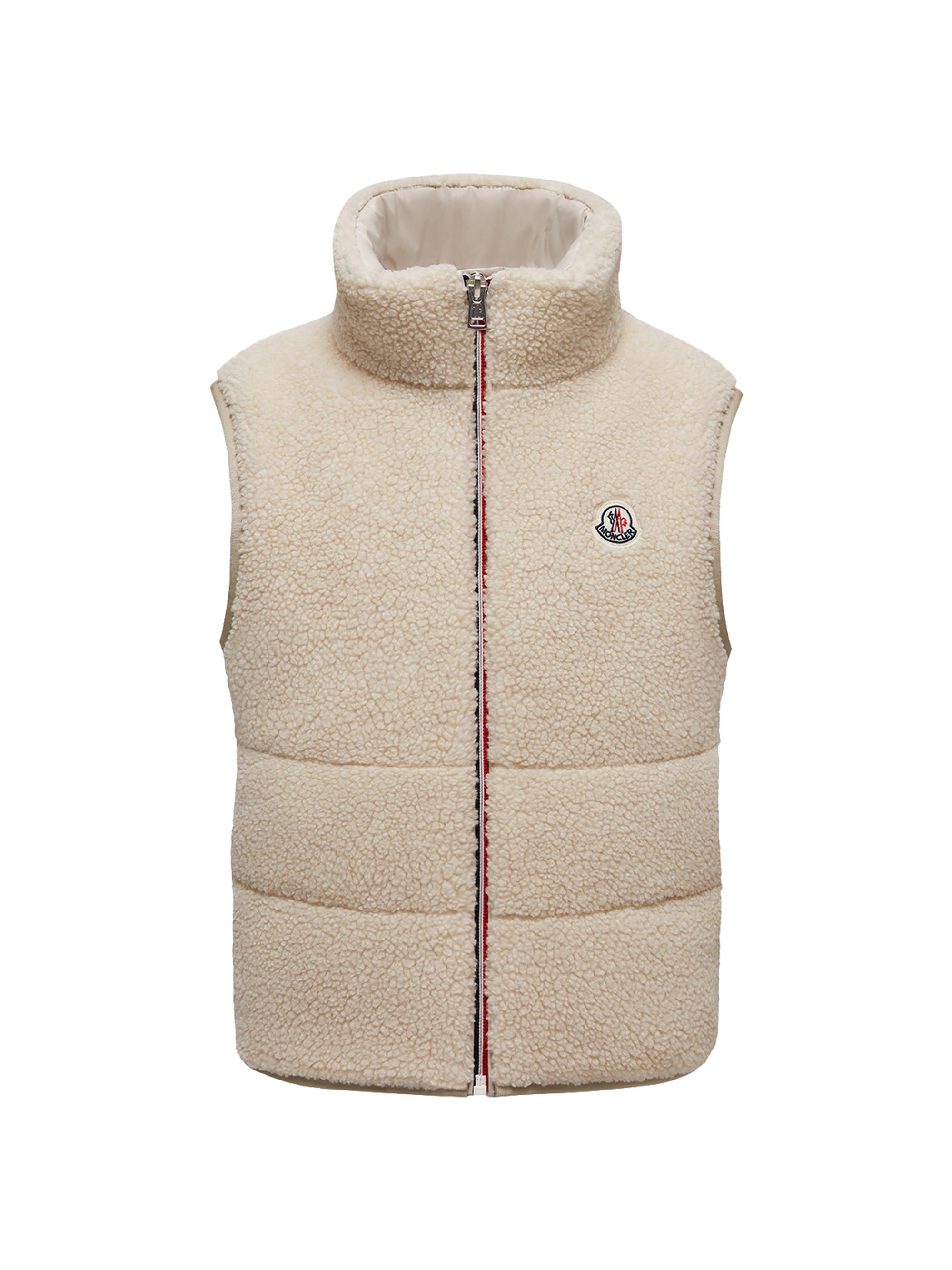 Moncler Little Boy's & Boy's Tib Down-Filled Vest in Teddy - Light Beige