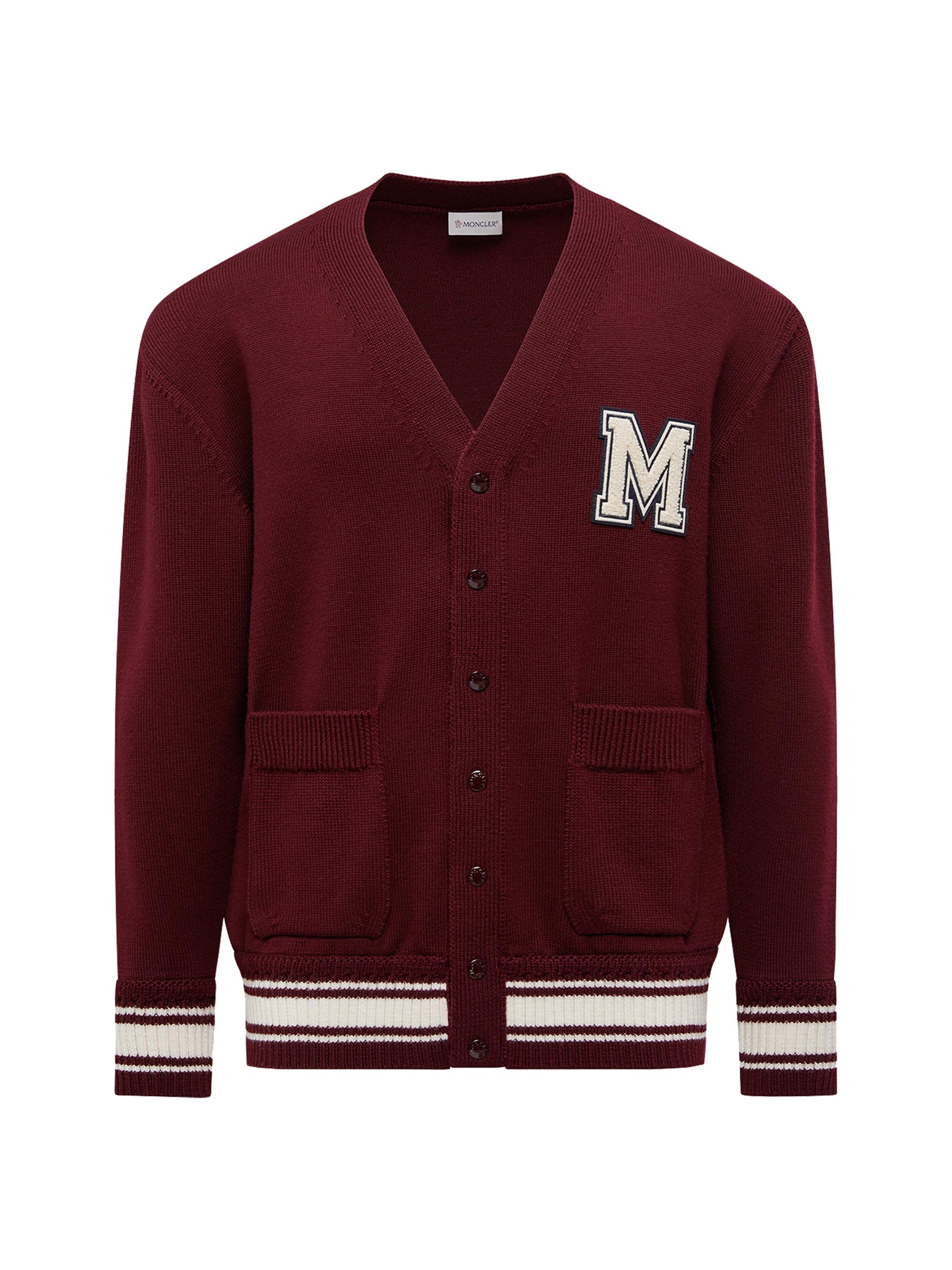 Moncler Men's Cardigan in Wool - Burgundy