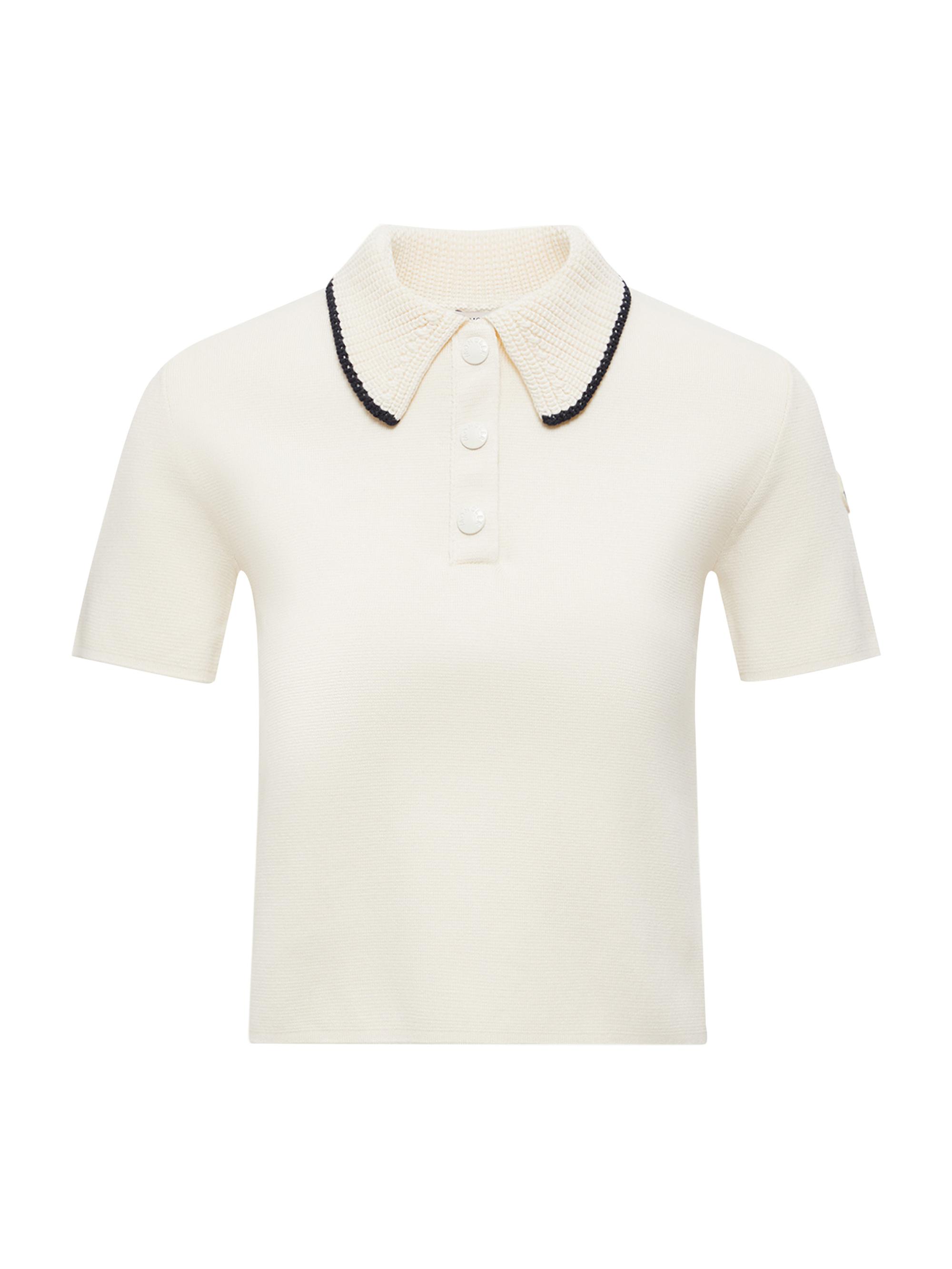Moncler Women's Polo Shirt in Cotton - White
