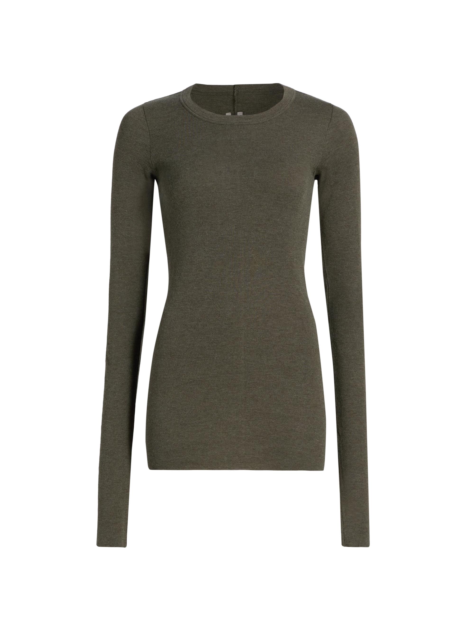 Rick Owens Women's Longline Rib-Knit T-Shirt - Bosco