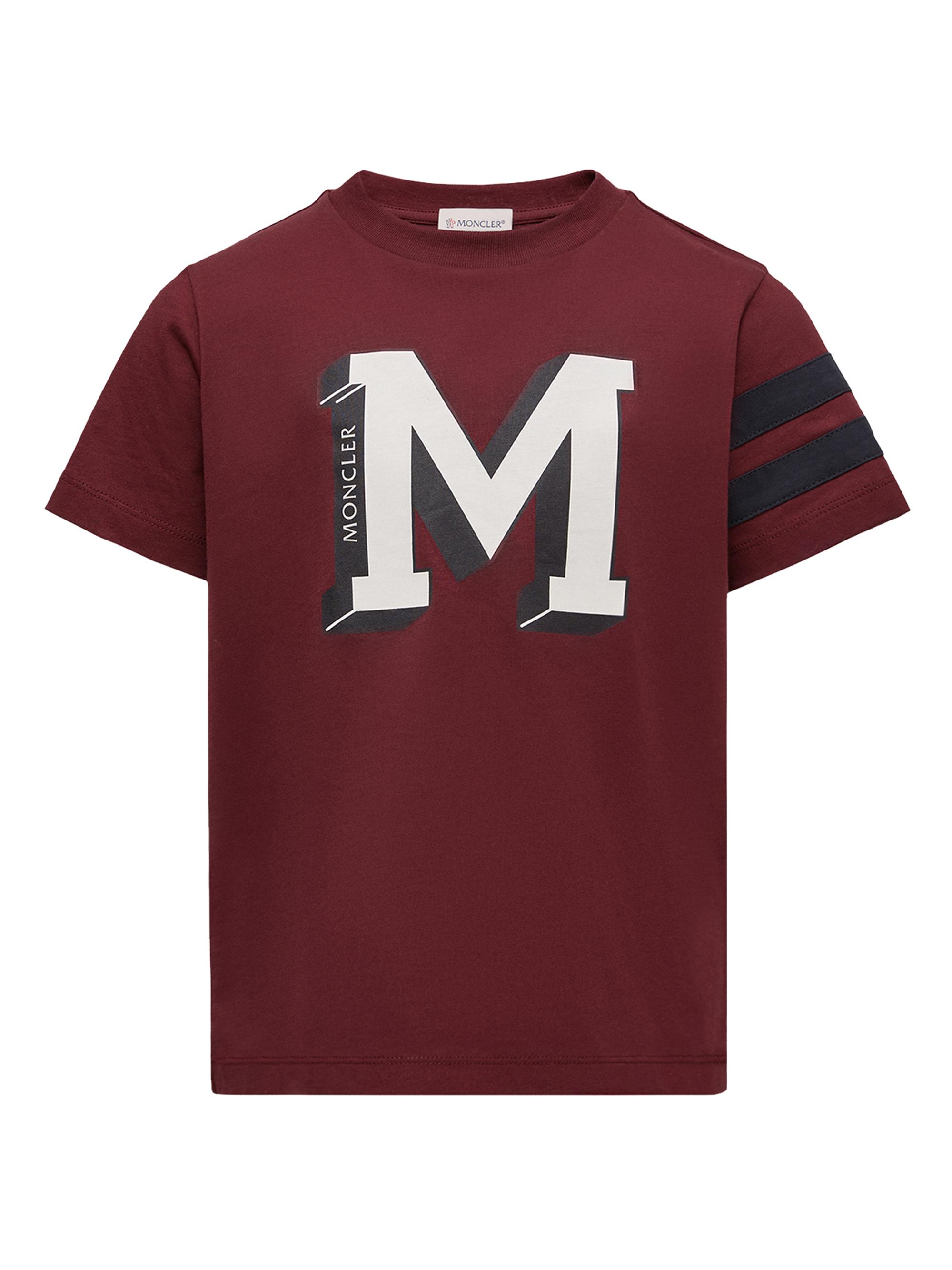 Moncler Little Boy's & Boy's Crewneck T-Shirt in Cotton - Burgundy