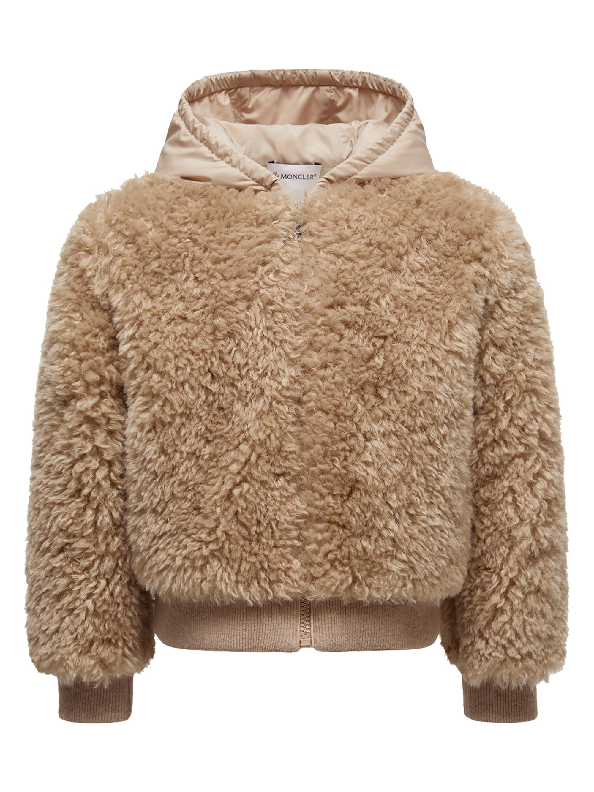 Moncler Little Girl's & Girl's Hoodie in Teddy - Beige