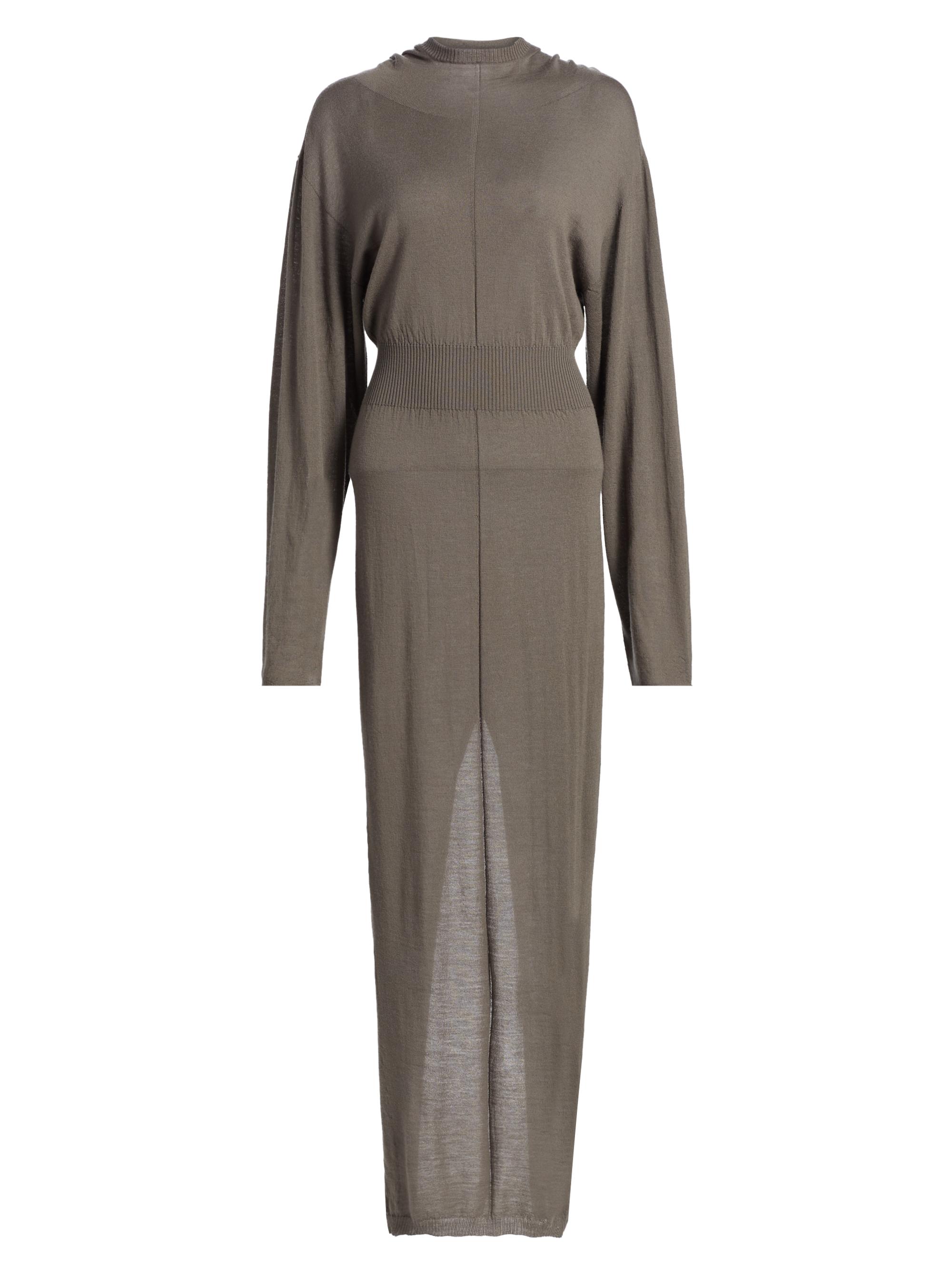 Rick Owens Women's Abito Hooded Knit Dress - Dust