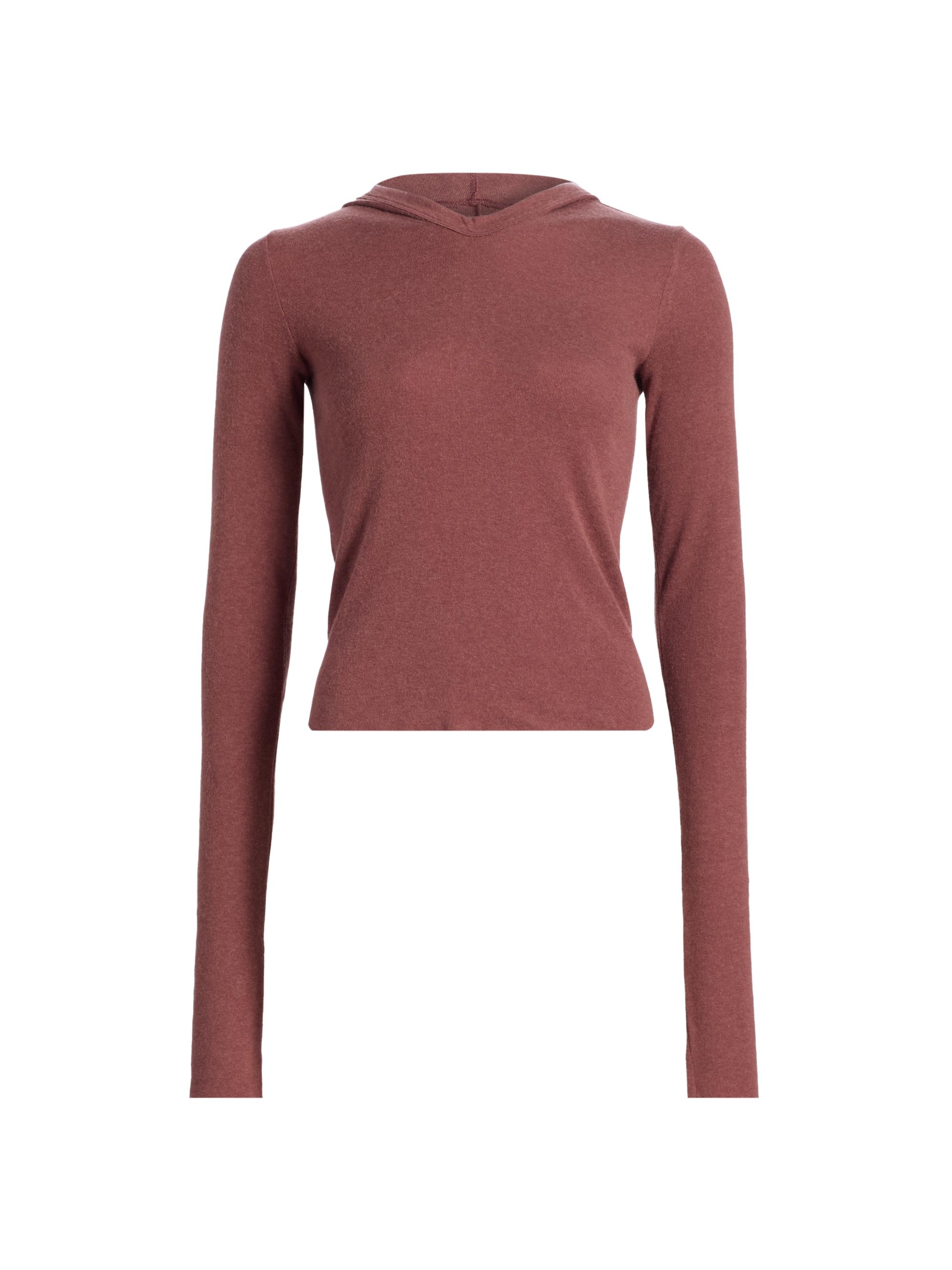 Hooded Rib-Knit Crop T-Shirt