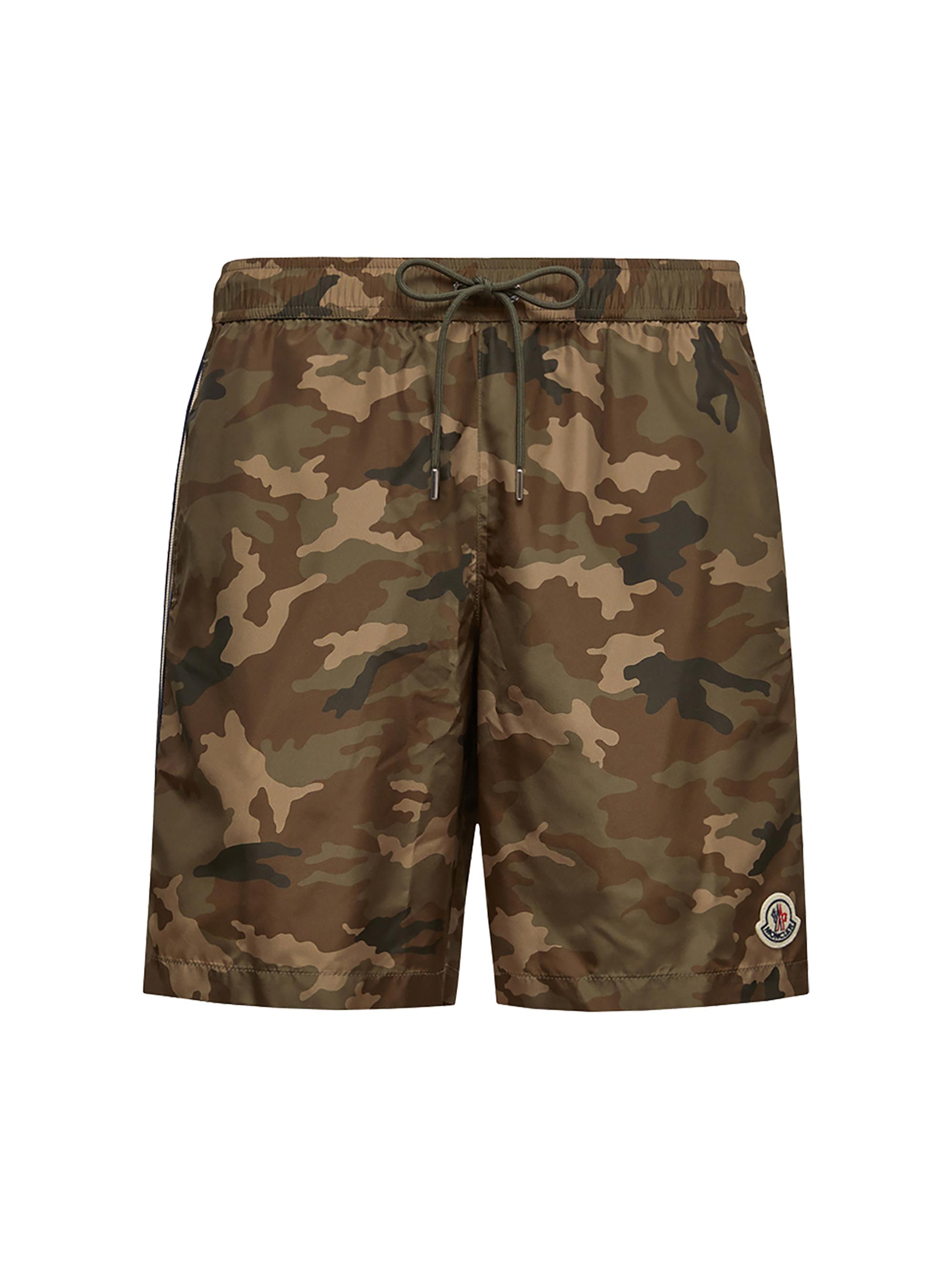 Moncler Men's Swim Trunks - Green Brown