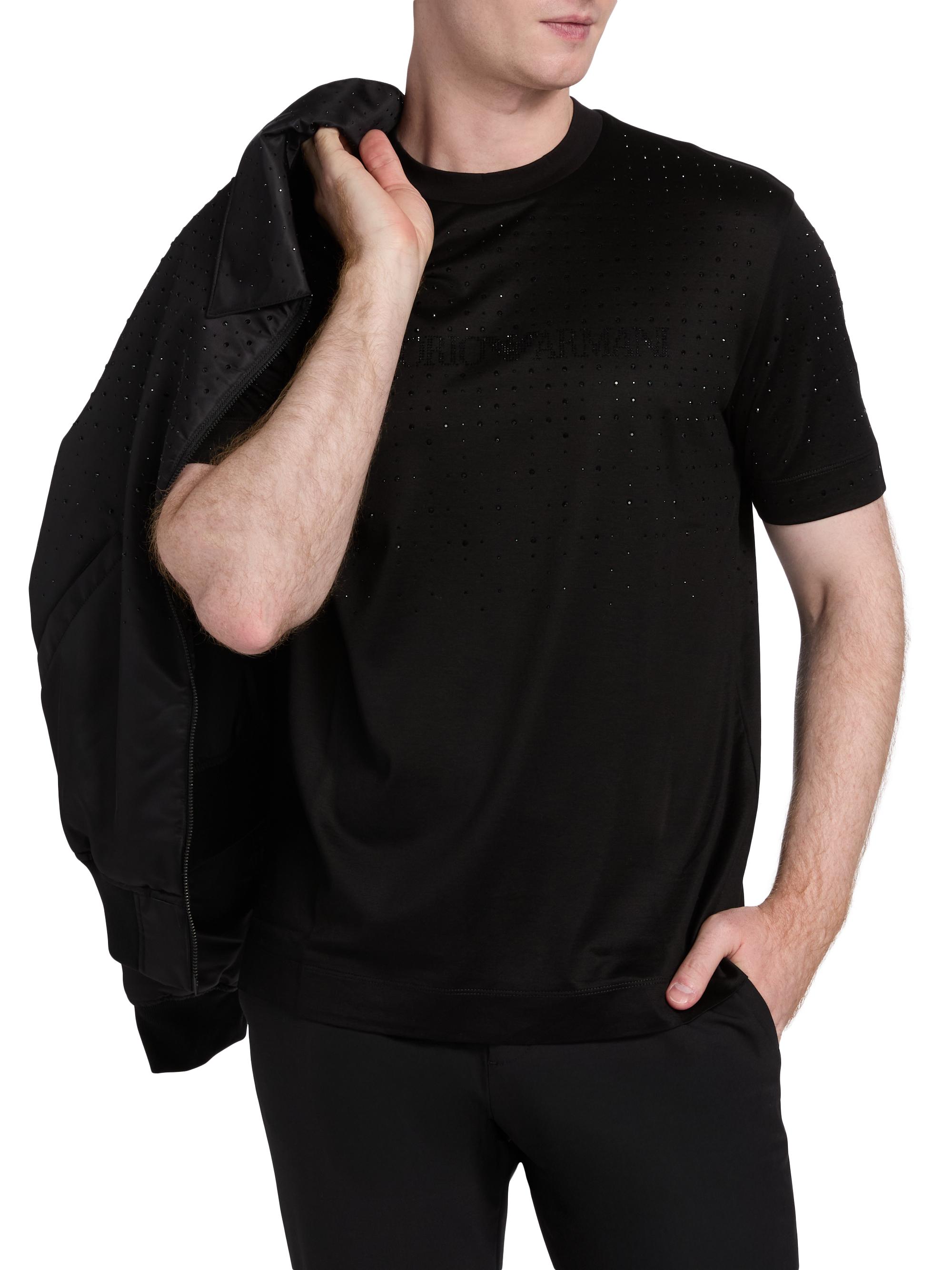 Emporio Armani Clubwear Capsule Rhinestone Logo T-Shirt | Saks