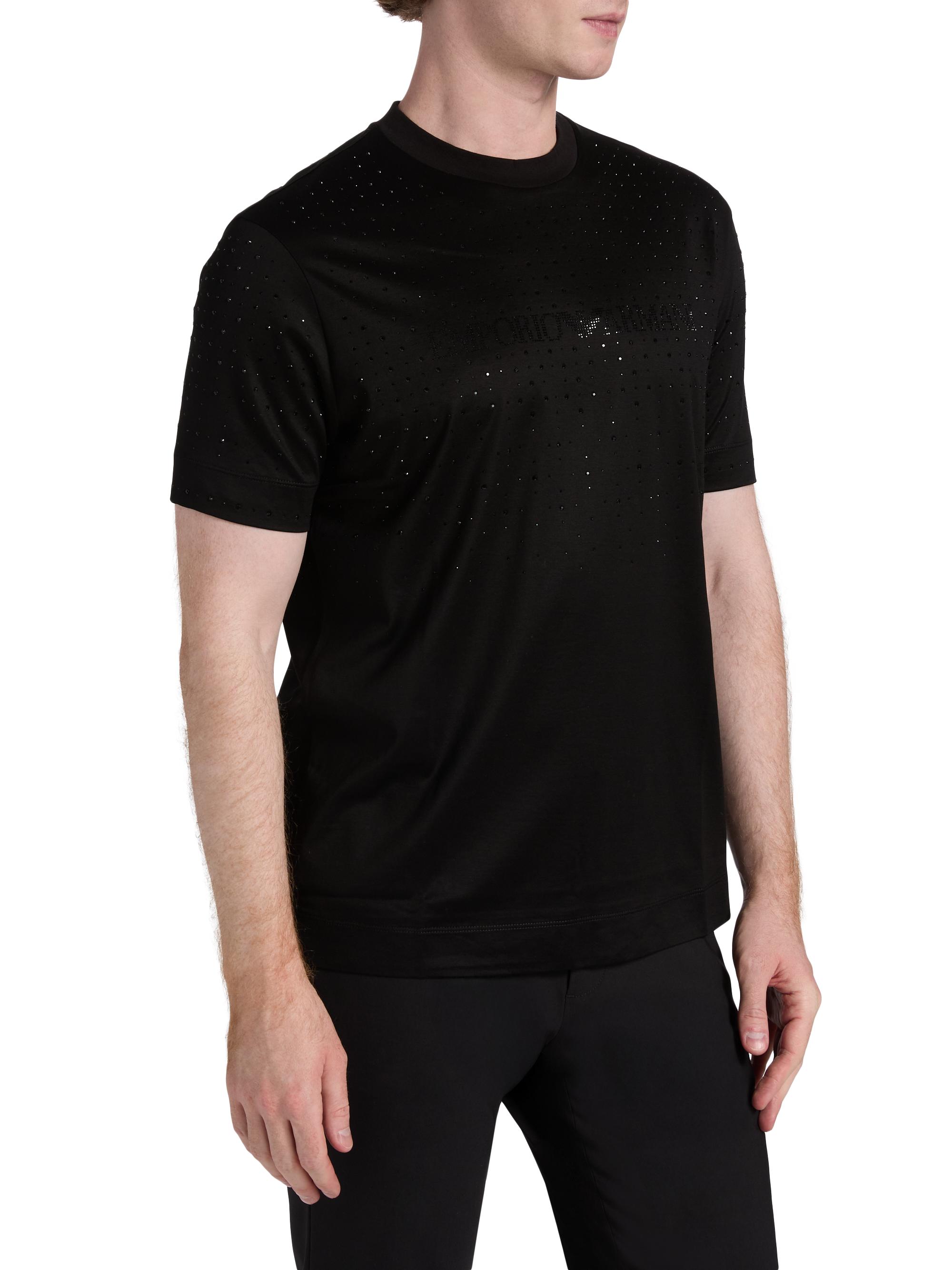Emporio Armani Clubwear Capsule Rhinestone Logo T-Shirt | Saks