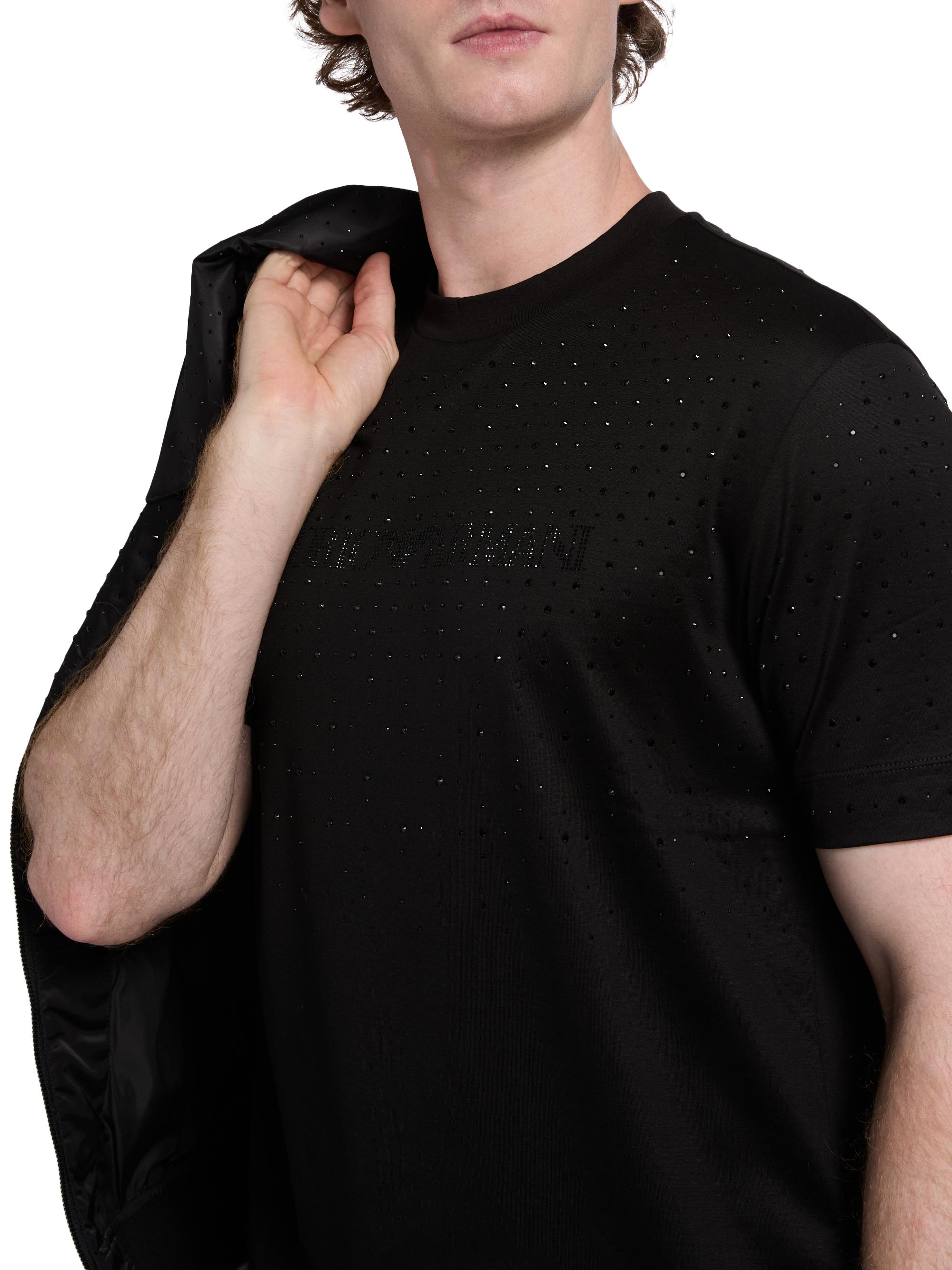 Emporio Armani Clubwear Capsule Rhinestone Logo T-Shirt | Saks