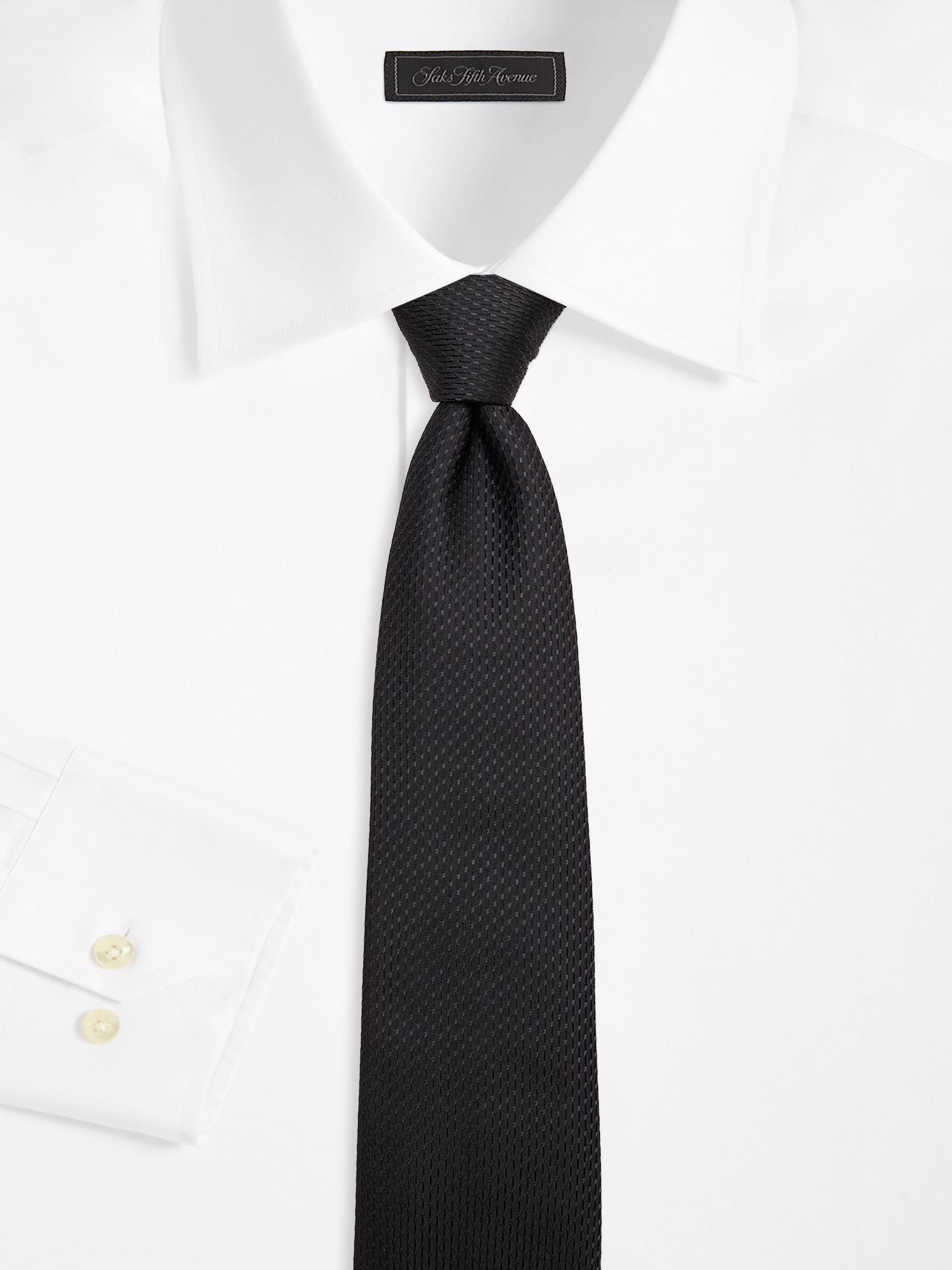Emporio Armani Geometric Woven Silk Tie | Saks Fifth Avenue
