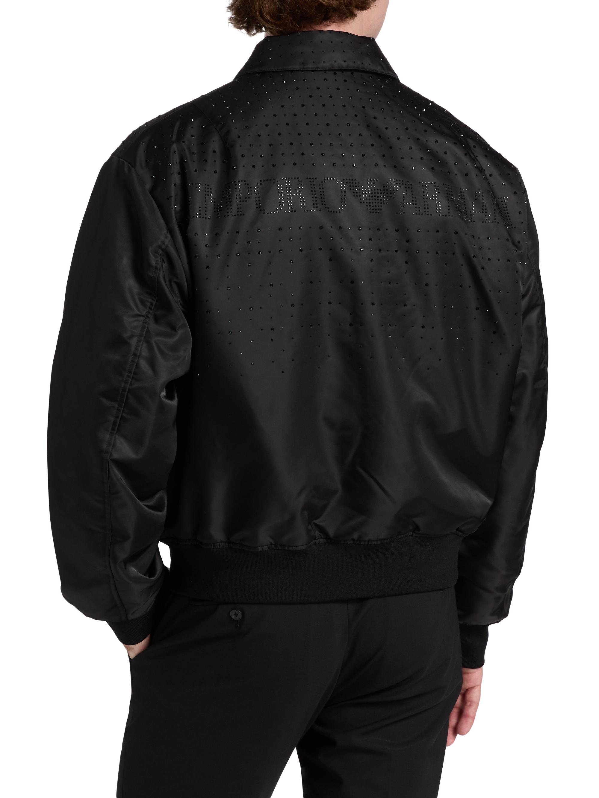 Emporio Armani Men's Clubwear Capsule Rhinestone Bomber Jacket - Black | Thumbnail 5