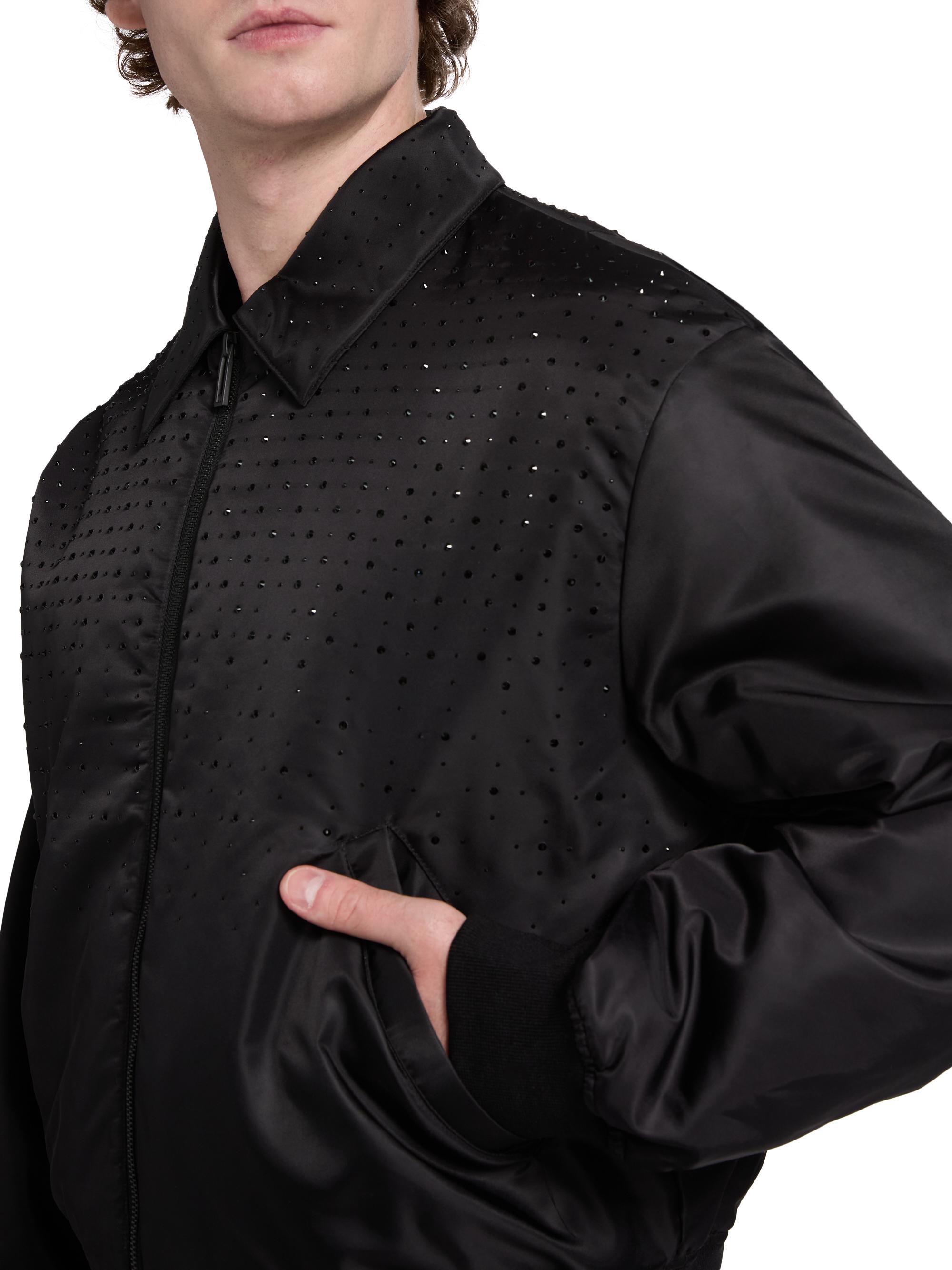 Emporio Armani Men's Clubwear Capsule Rhinestone Bomber Jacket - Black | Thumbnail 6