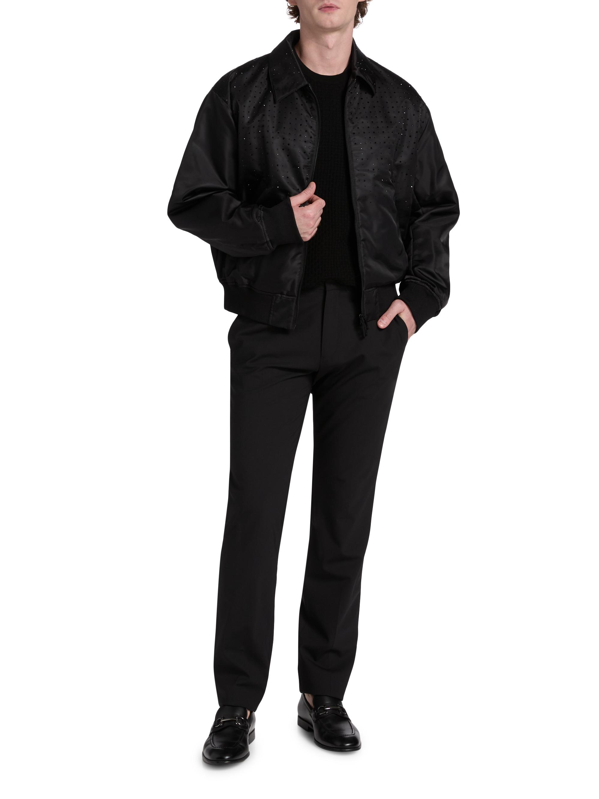 Emporio Armani Men's Clubwear Capsule Rhinestone Bomber Jacket - Black | Thumbnail 2