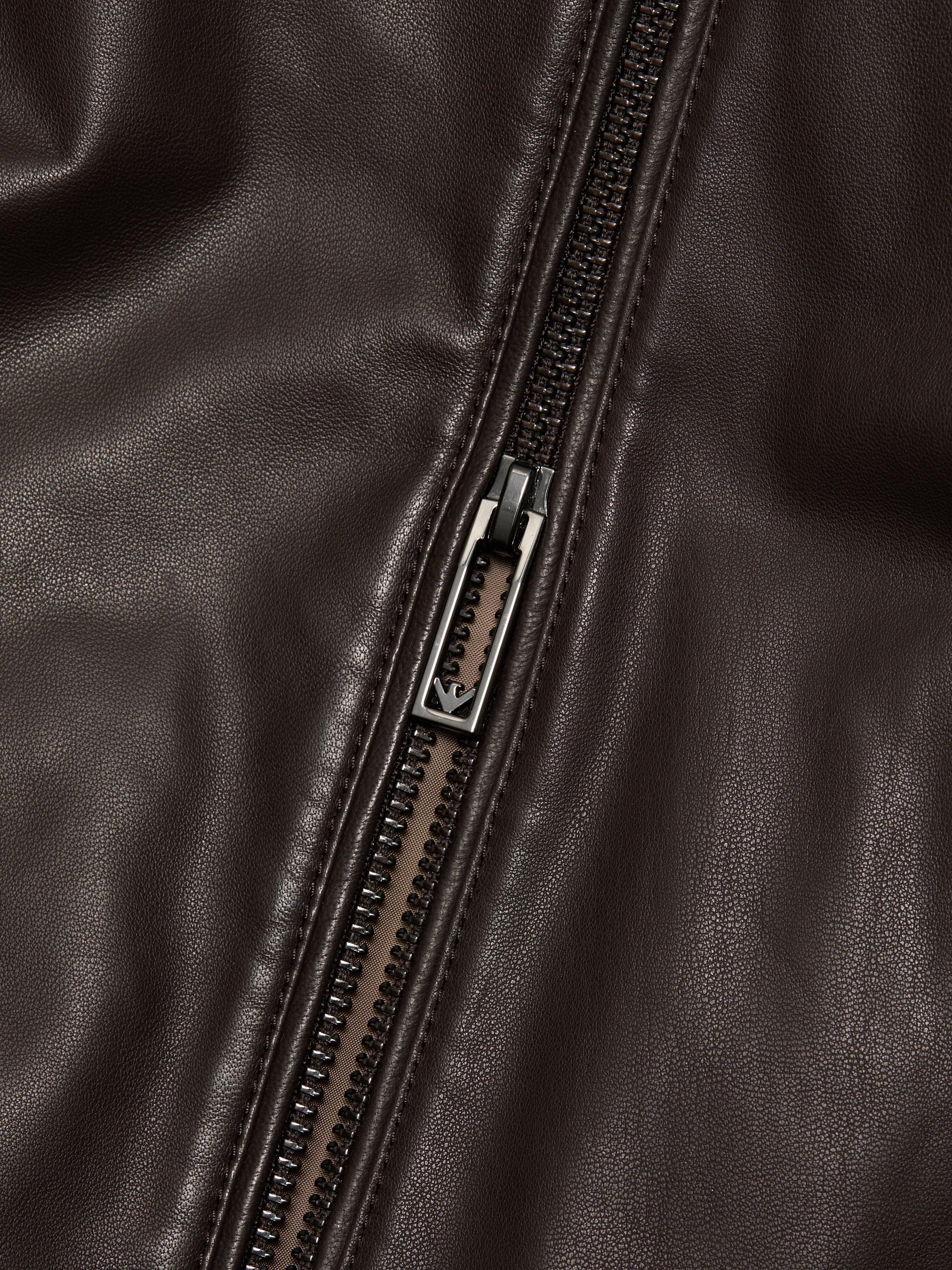 Emporio Armani Leather Bomber Jacket | Saks Fifth Avenue