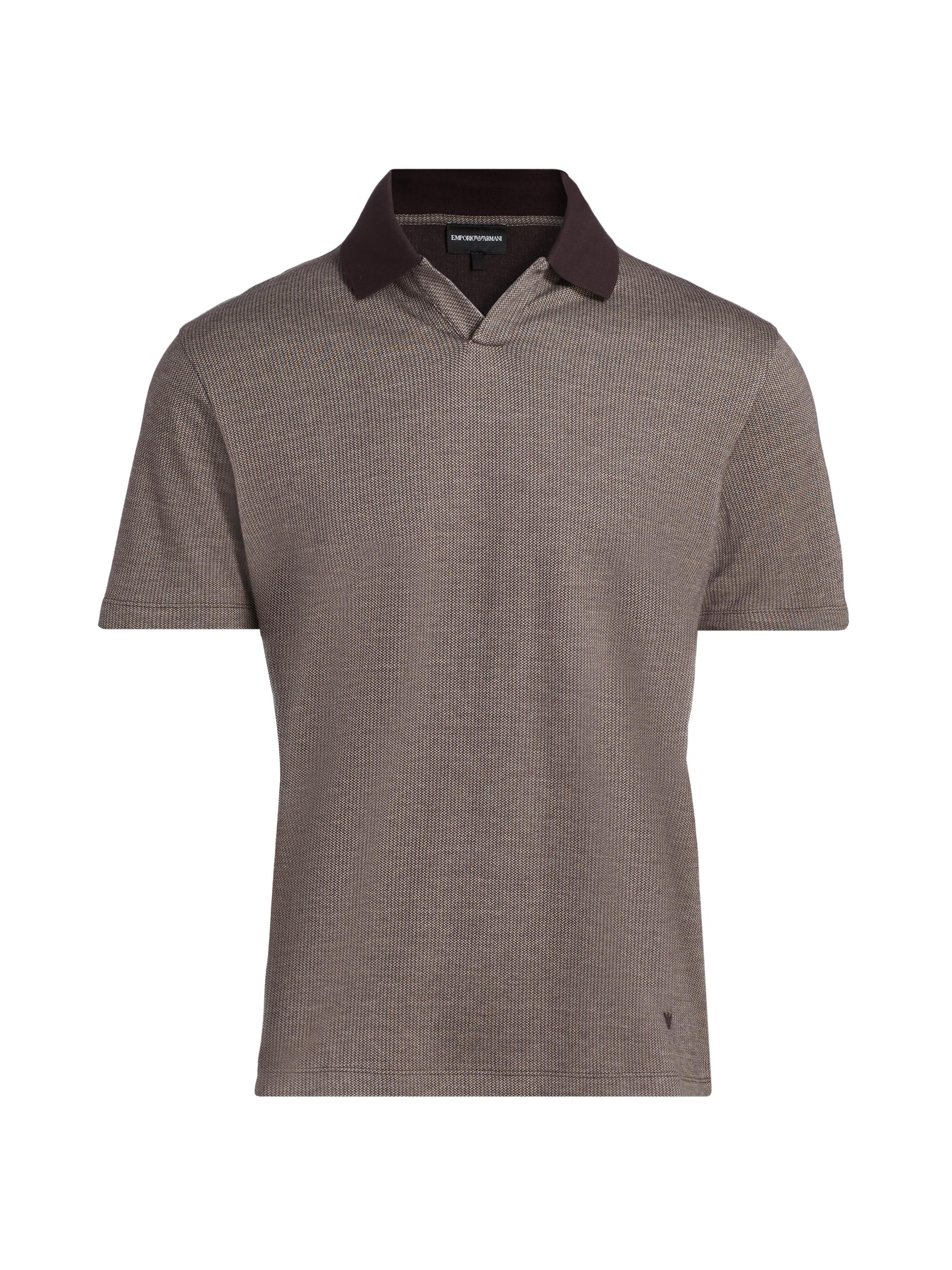 Emporio Armani Knit Textured Polo Shirt | Saks Fifth Avenue
