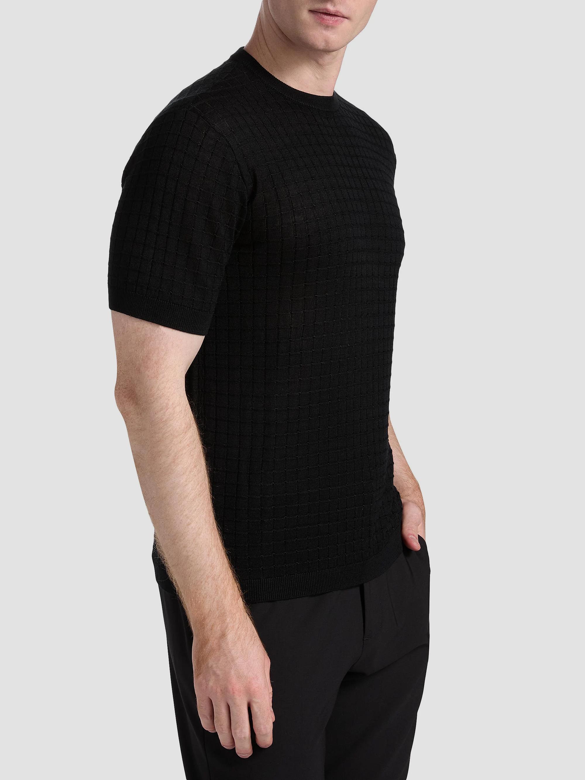 Emporio Armani Textured Knit Short-Sleeve Sweater | Saks Fifth Avenue
