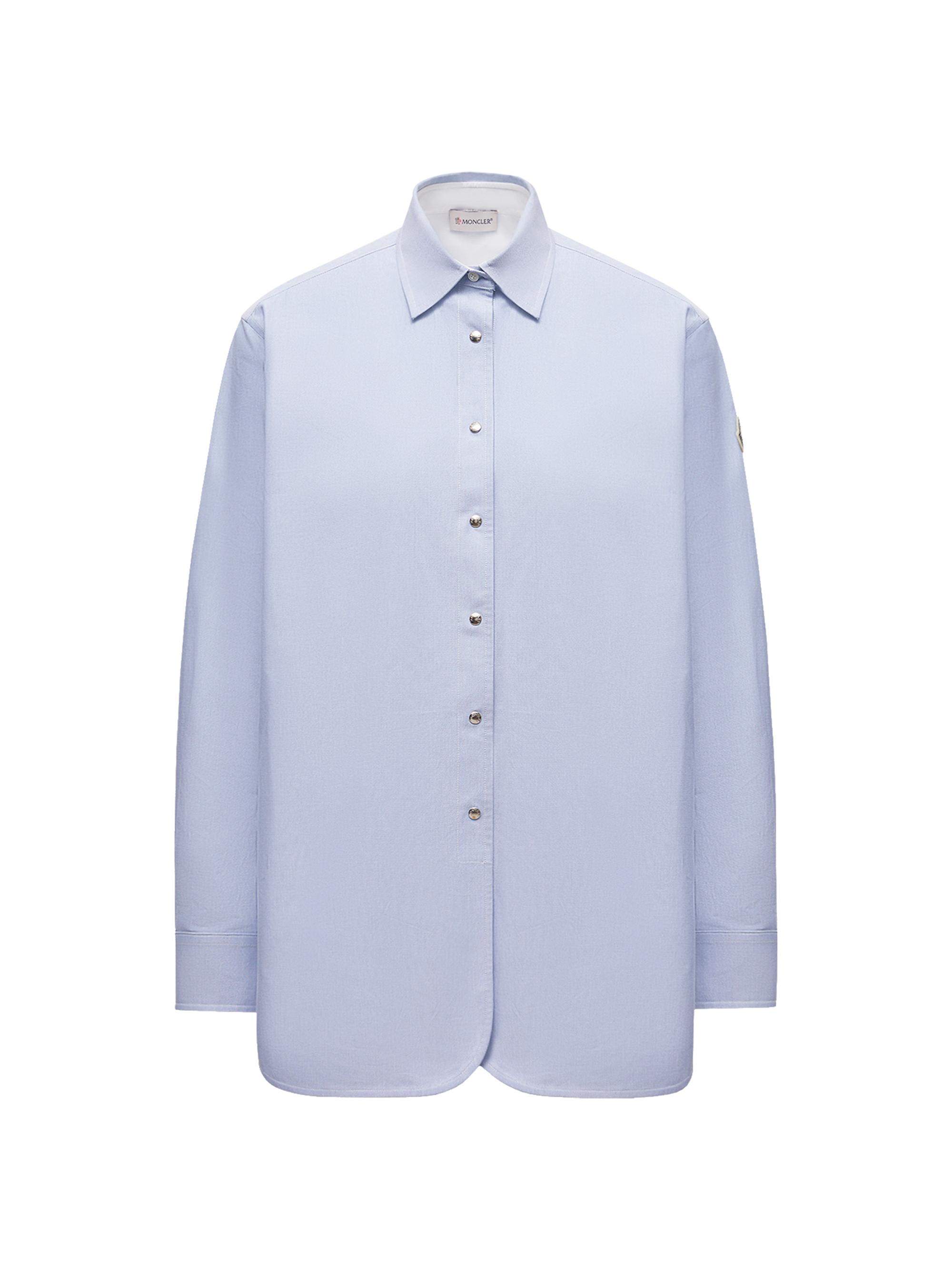 Moncler Women's Shirt in Oxford Cotton - Light Blue