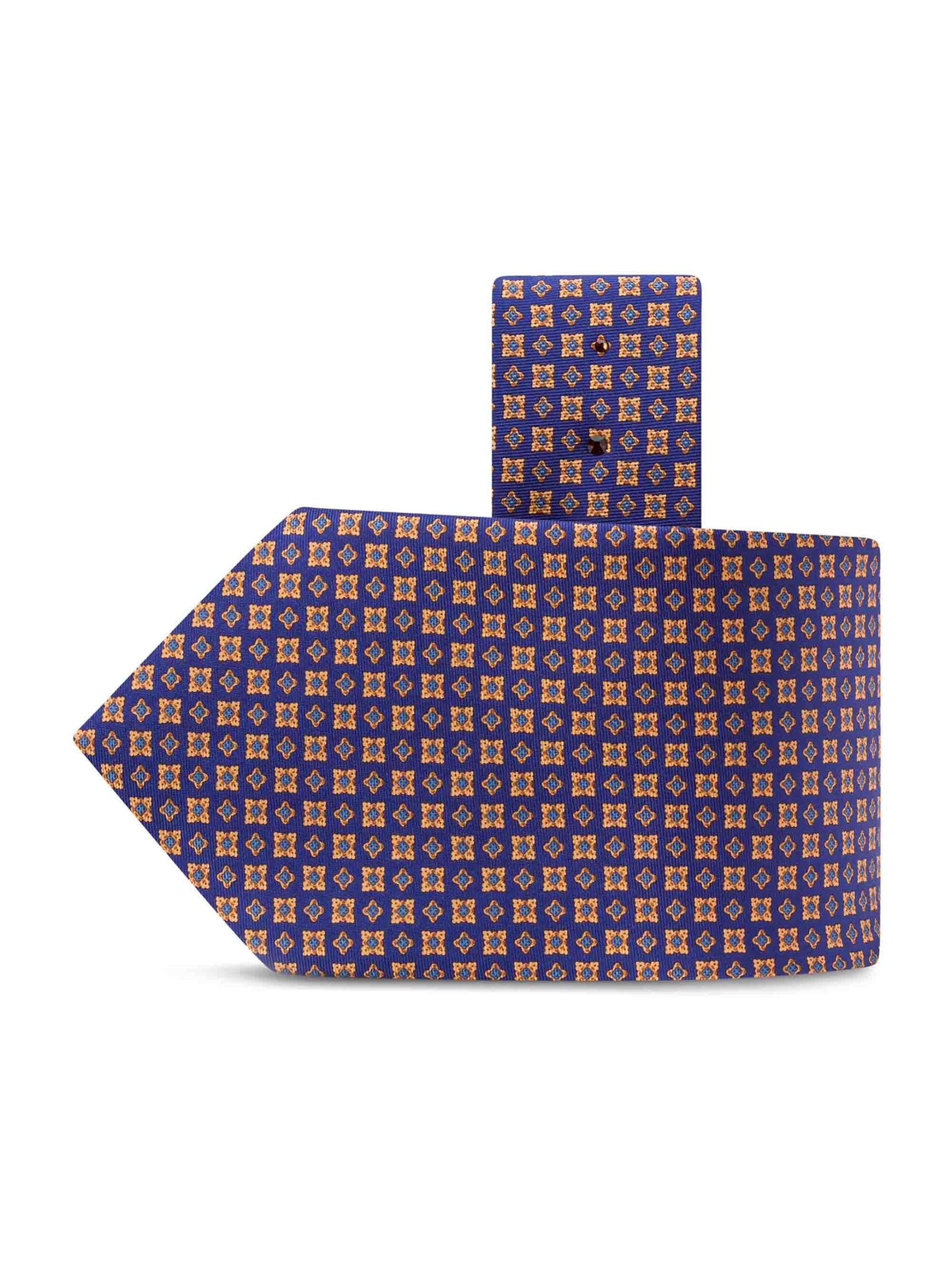 Stefano Ricci Men's Luxury Handmade Silk Tie - Blue Yellow | Thumbnail 4
