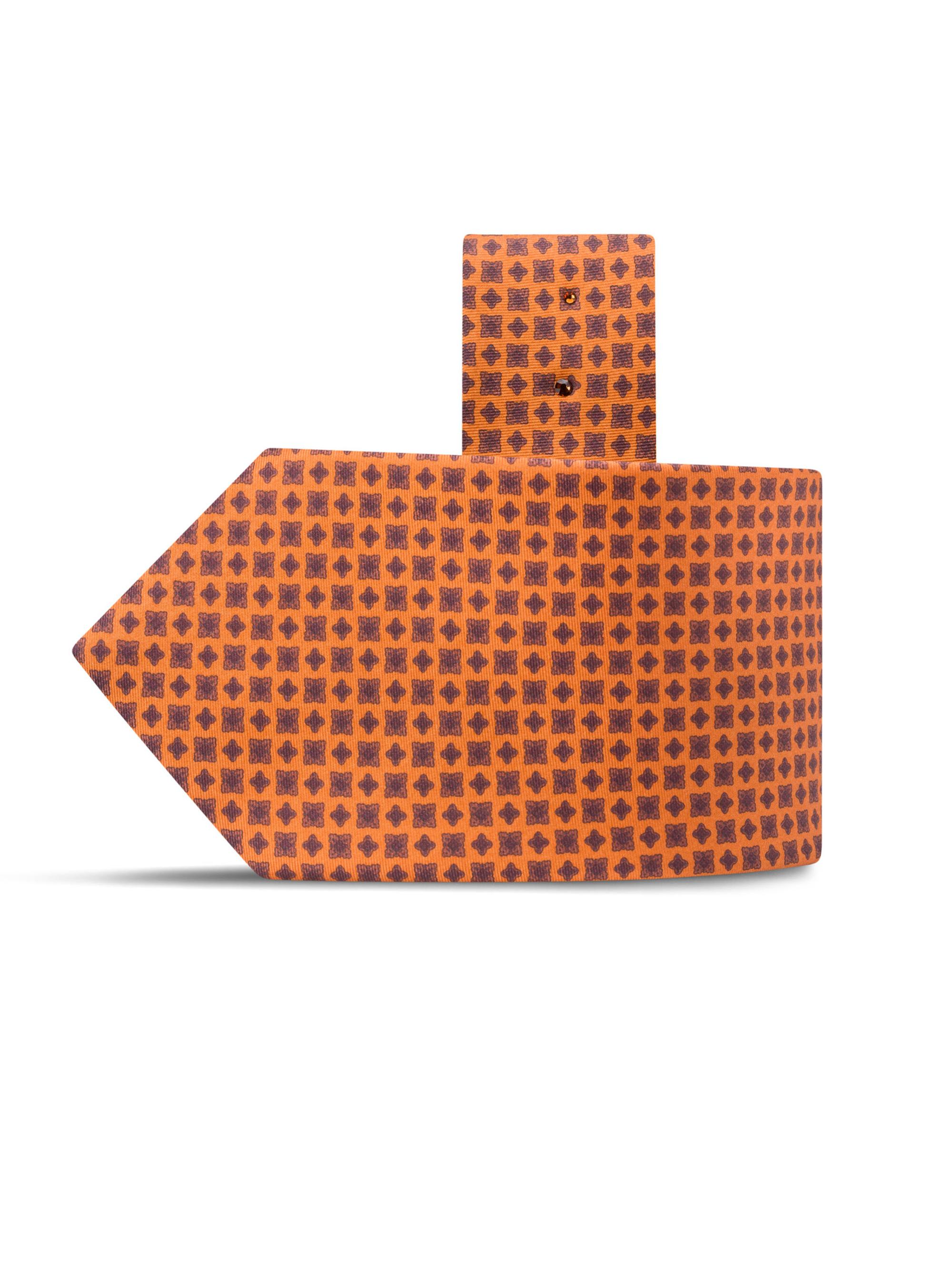 Stefano Ricci Men's Luxury Handmade Silk Tie - Bright Orange
