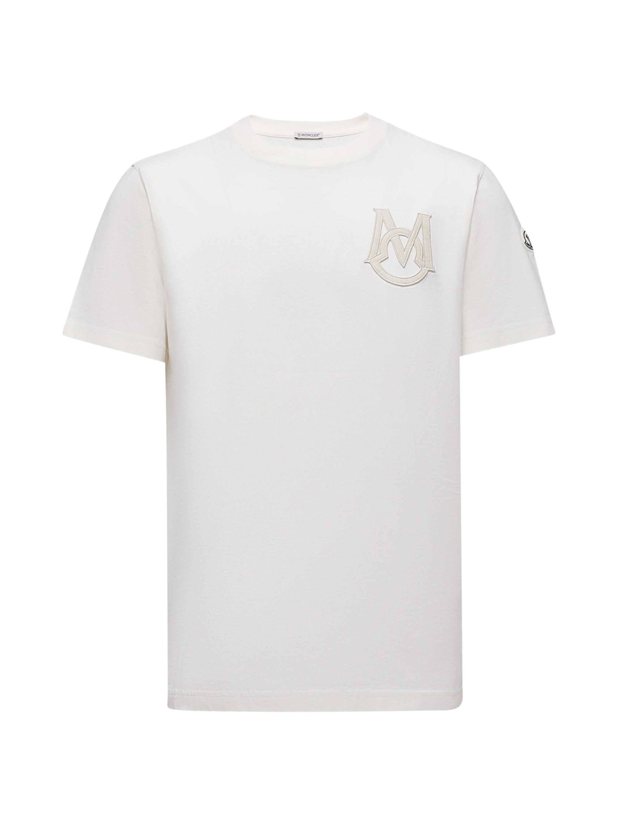 Moncler Men's Crewneck T-Shirt in Cotton - White