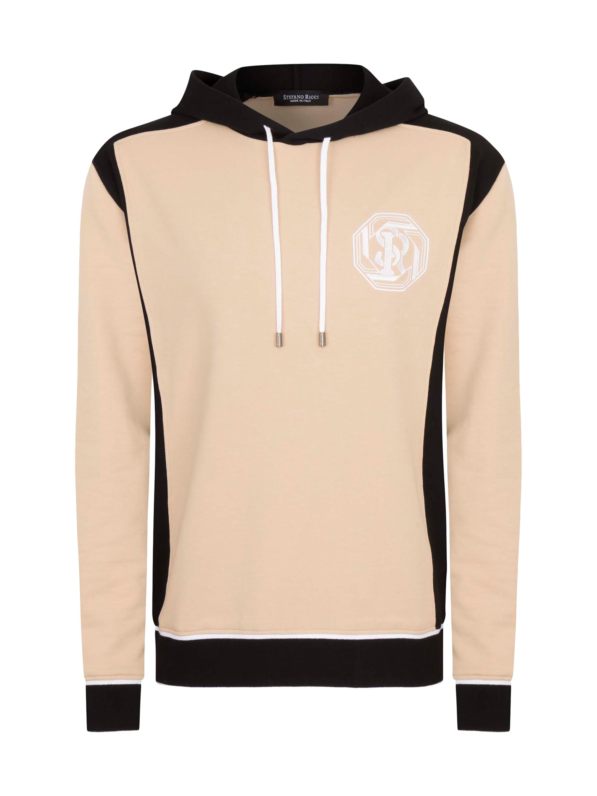 Stefano Ricci Men's Luxury Jog Hoodie - Beige Over