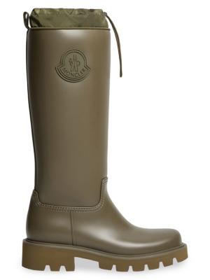 Moncler Women's Kickstream High Boots - Olive Green