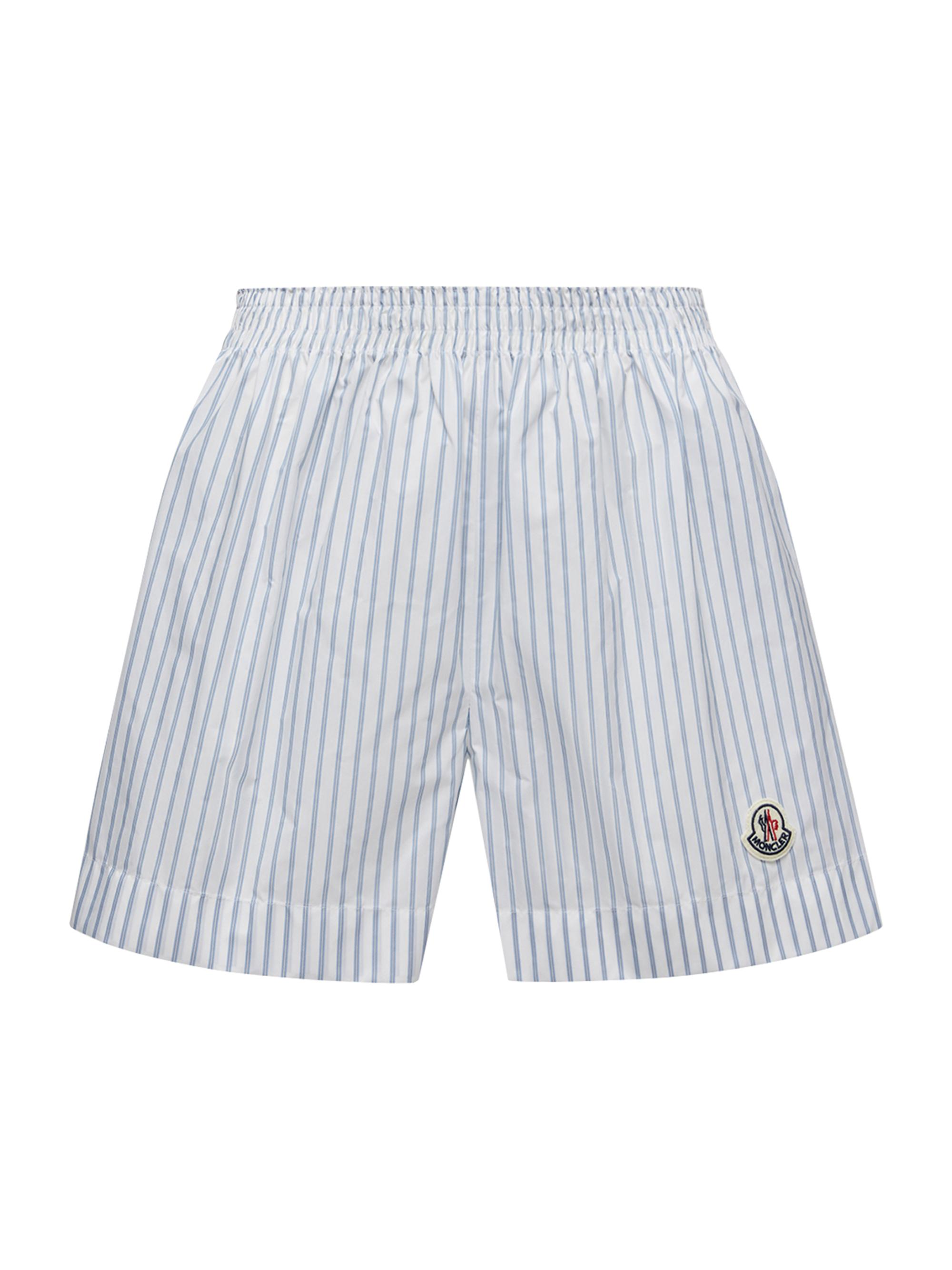 Moncler Women's Shorts in Nylon - White Light Blue