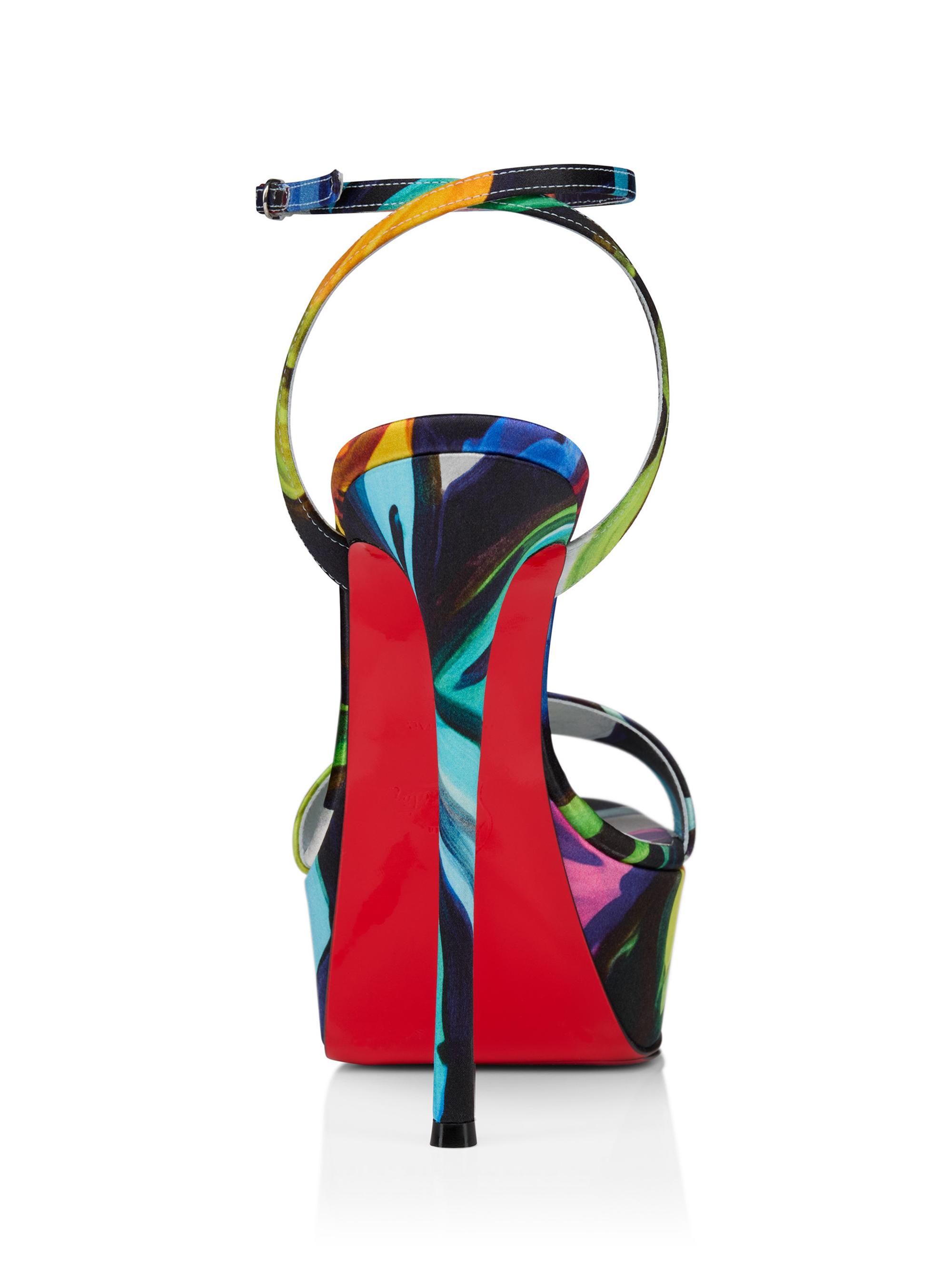 【新品】 Christian Louboutin カラフルストライプ ハイヒール 新品】 Christian Louboutin カラフルストライプ ハイヒール