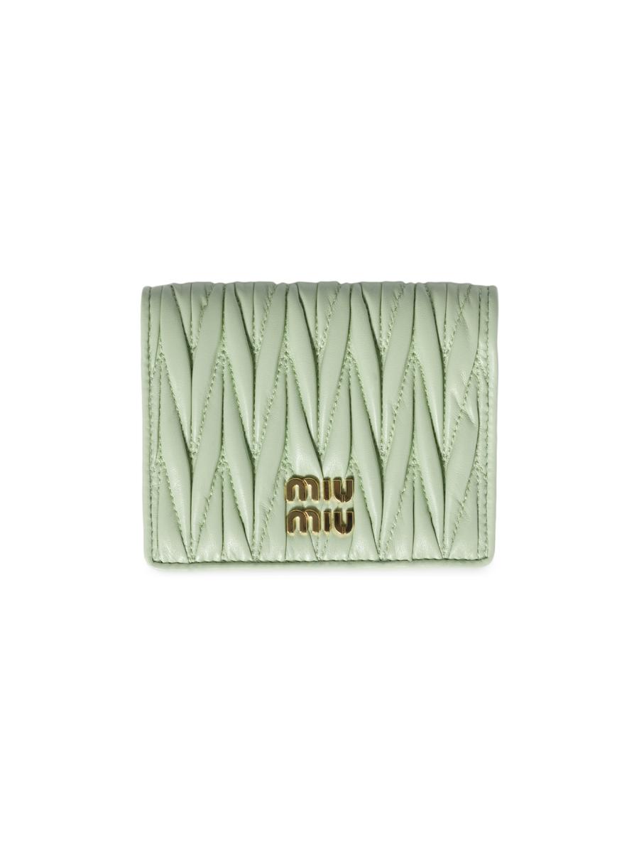 Miu Miu Small Matelassé Nappa Leather Wallet | Saks Fifth Avenue