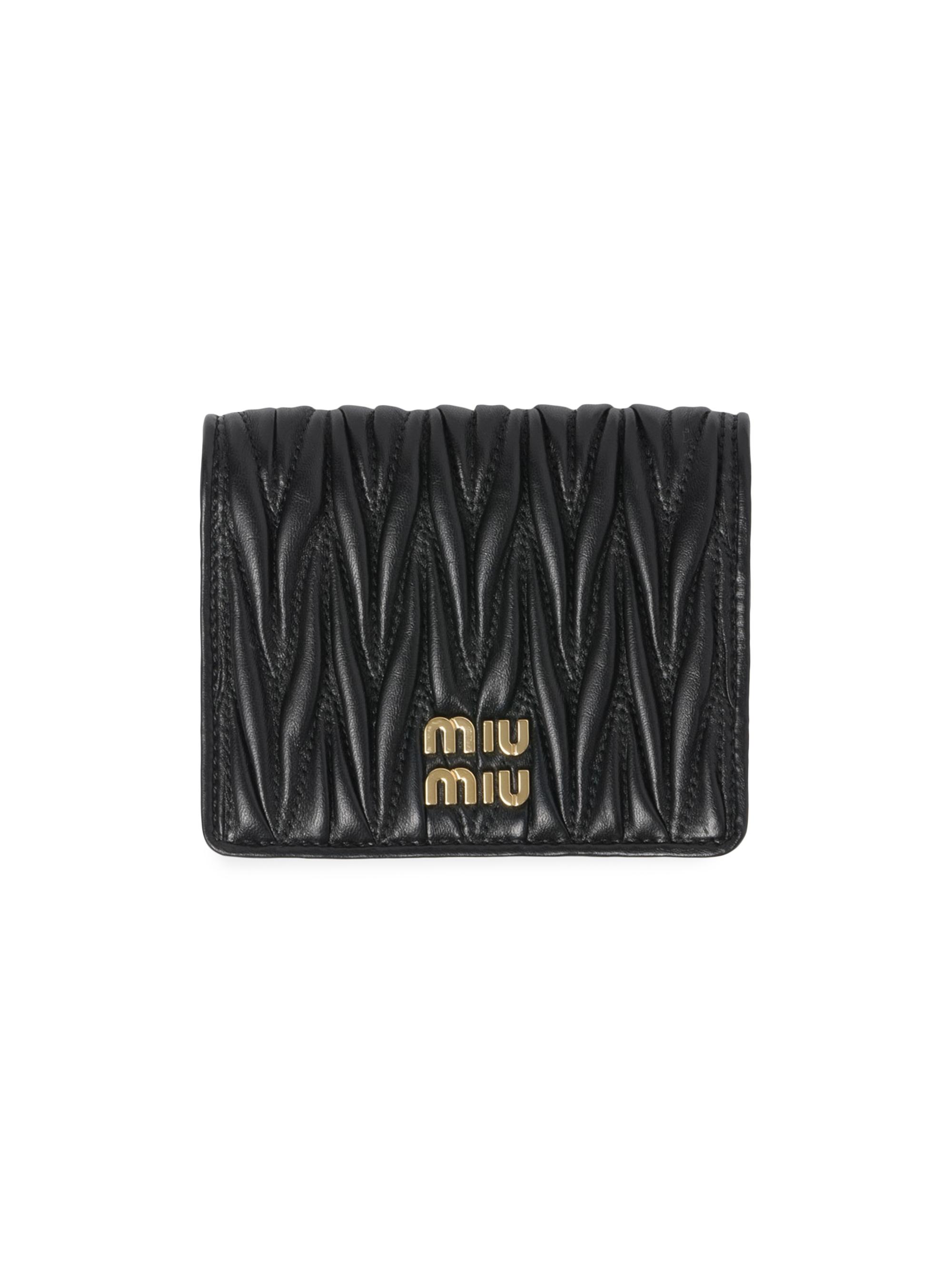 Miu Miu Small Matelassé Nappa Leather Wallet | Saks Fifth Avenue