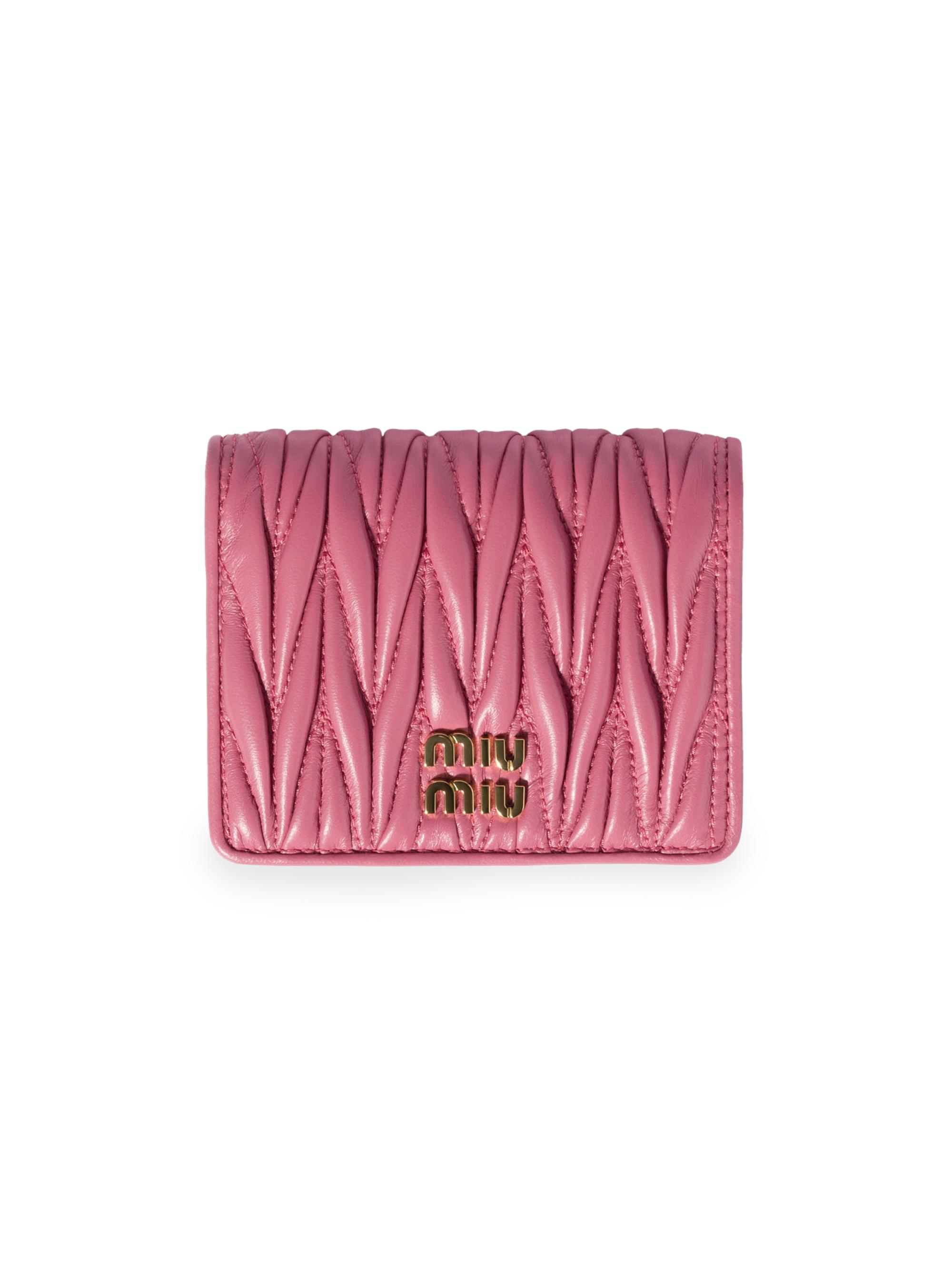 Miu Miu Women's  Matelassé Nappa Leather Wallet - Pink